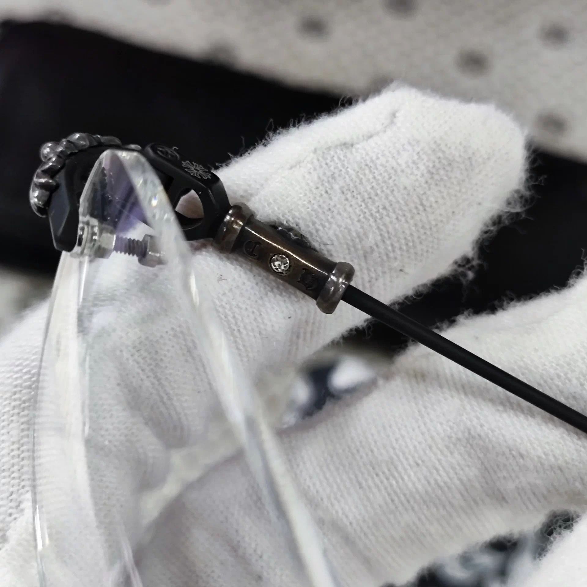 Chrome Hearts Chrome Hearts Rimless Black Glasses 260329WHH5A01 Size ONE SIZE - 9 Thumbnail
