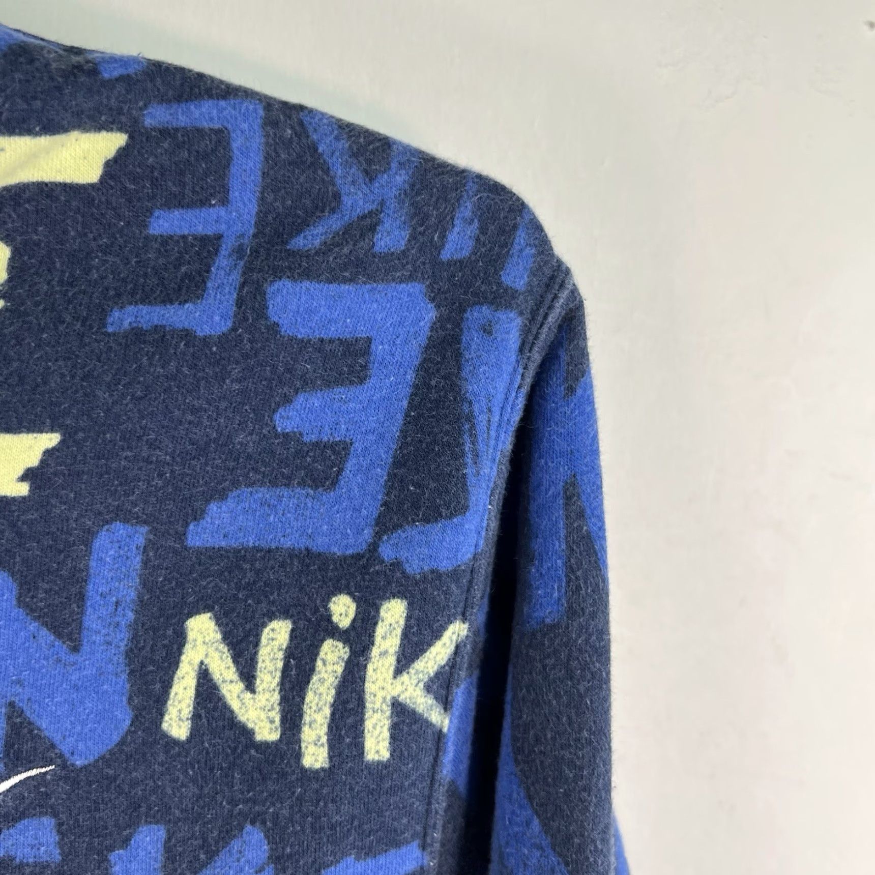 Nike Nike Club Print AOP Hooded Sweatshirt Mens Size S Blue Size US S / EU 44-46 / 1 - 3 Thumbnail