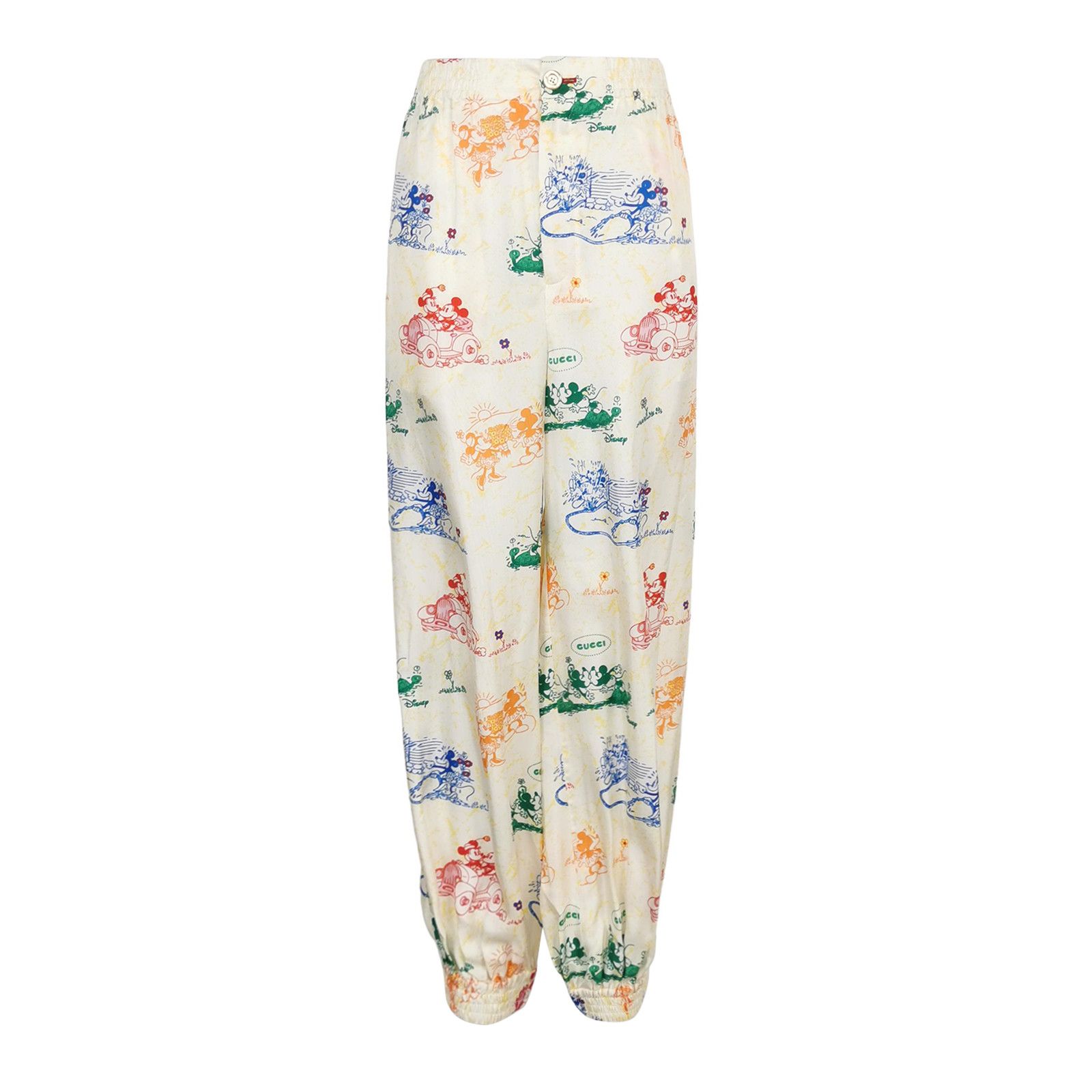 Gucci Gucci Disney Silk Print Pants Size 40 Size 27" / US 4 / IT 40 - 1 Thumbnail