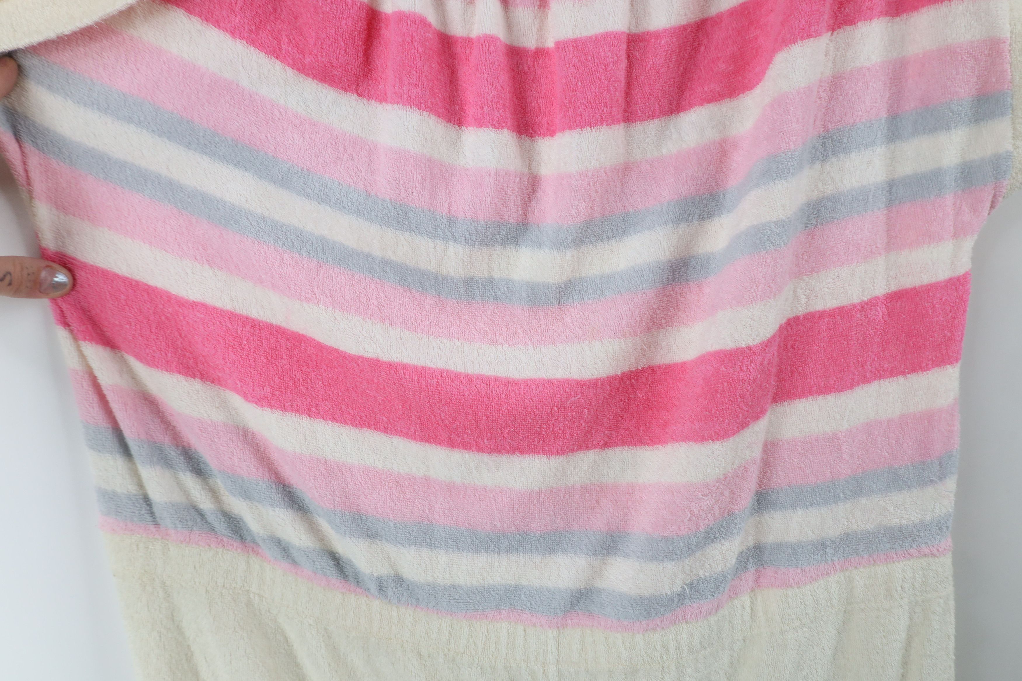 Vintage Vintage 70s Terry Cloth Striped Dolman Sleeve Romper Suit Size L / US 10 / IT 46 - 10 Thumbnail