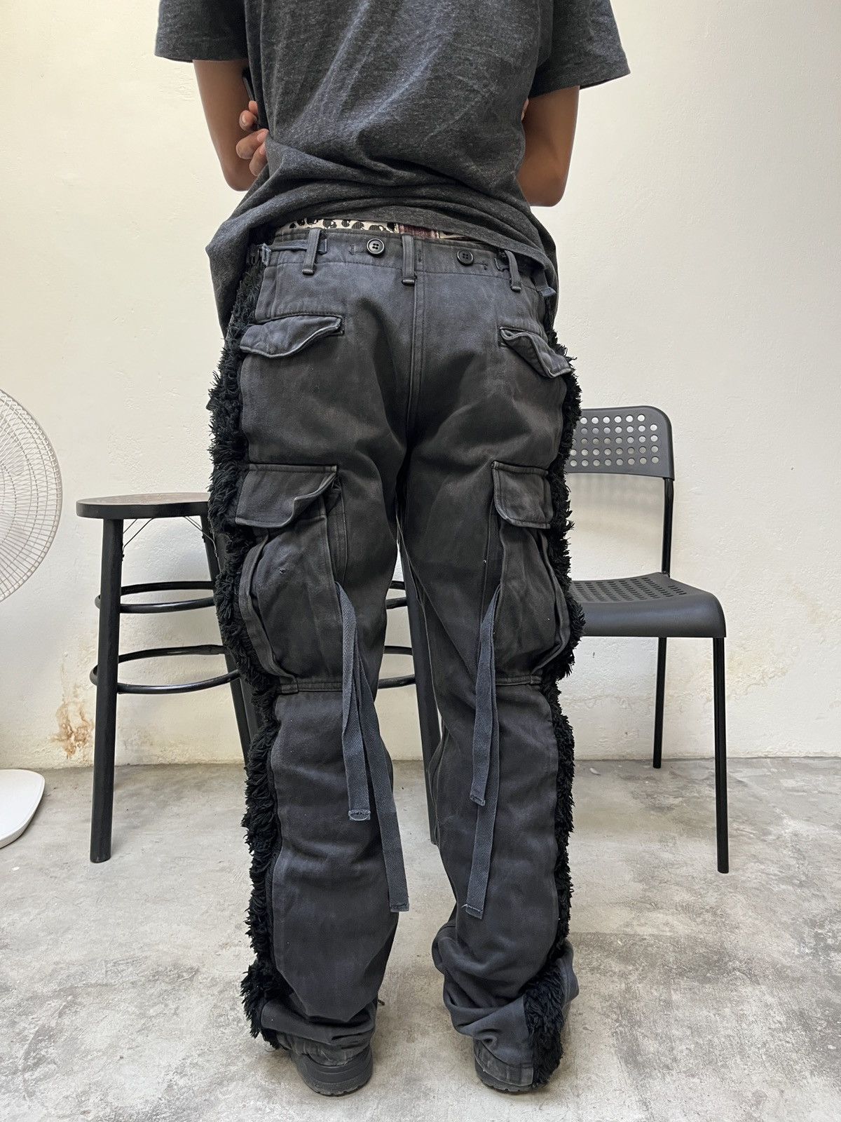 Japanese Brand × Maison MIHARA YASUHIRO Mihara Yasuhiro Fur Cargo pant Size US 32 / EU 48 - 4 Thumbnail