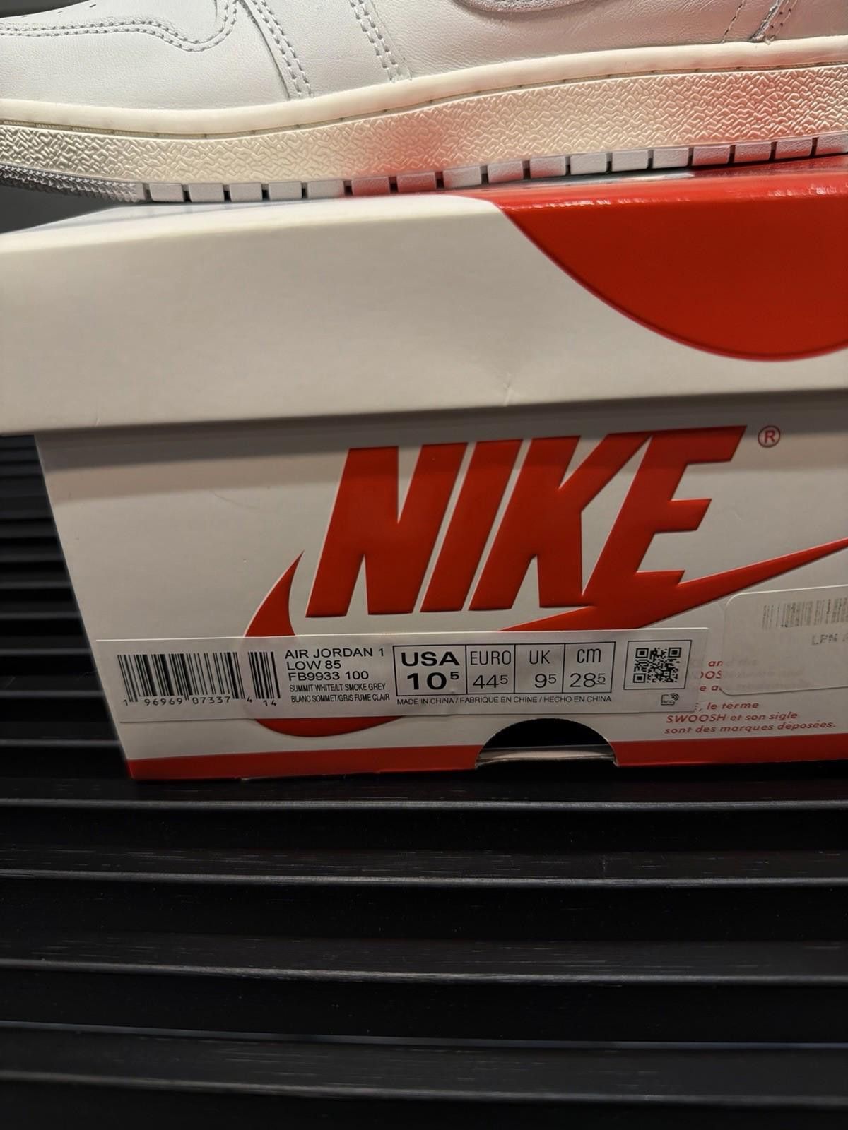 Jordan Brand Jordan 1 Low 85 Neutral Grey NEW Size 10.5 FB9933-100 Size US 10.5 / EU 43-44 - 11 Thumbnail