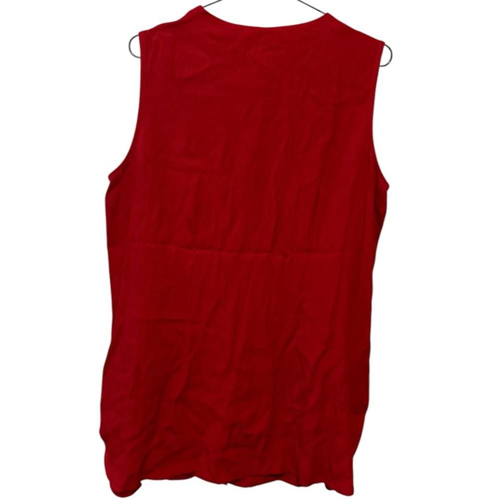 Other BNWT Red Sleeveless Button-Down Blouse - Size L Size L / US 10 / IT 46 - 2 Thumbnail