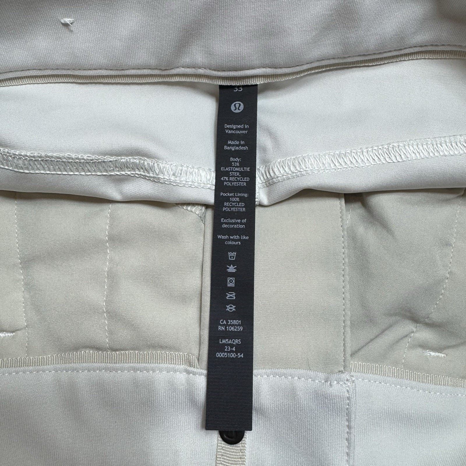 Lululemon Lululemon Men's ABC Slim-Fit Pant Warpstreme Light Gray 33 Size US 33 - 7 Thumbnail