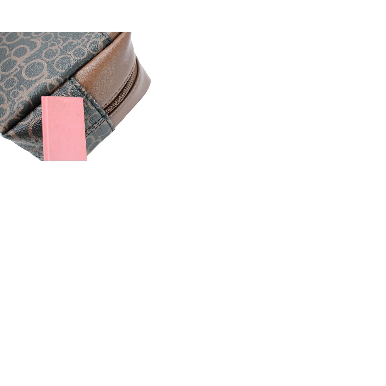 Logo 7 ROCCOBAROCCO Beauty Case Bag Women's ONE SIZE Logo Print Zipper Cosmetic Brown Size ONE SIZE - 9 Thumbnail