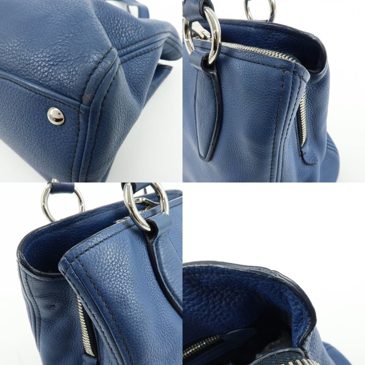 Miu Miu Miu Miu Calfskin Shoulder Bag Blue Size ONE SIZE - 6 Thumbnail
