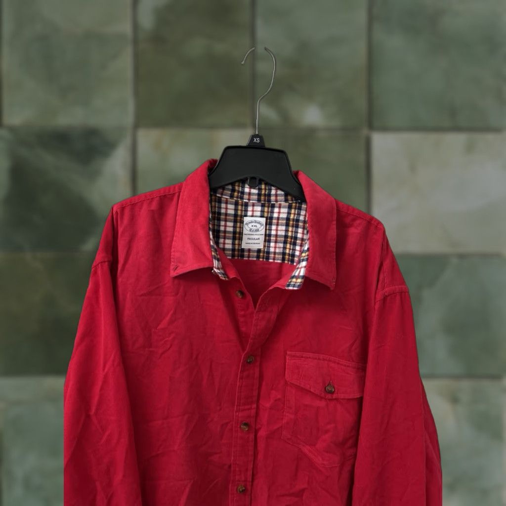 Brooks Brothers Brooks Brothers Original Polo Shirt Mens 2XL Red Corduroy Button-Up Long Sleeve Regular L/S Size US XXL / EU 58 / 5 - 1 Thumbnail