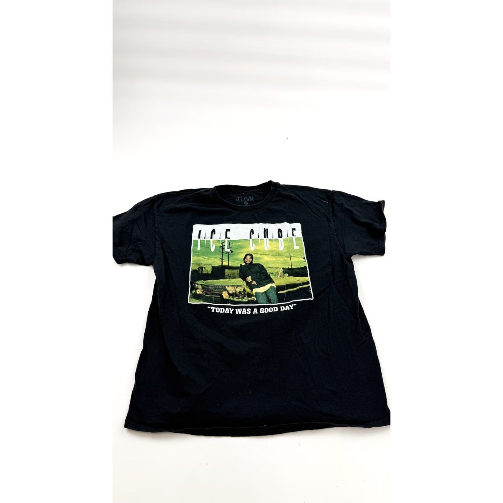 Vintage Ice Cube Shirt Mens XL Black T-Shirt Short Sleeve Crew Neck Graphic Print Today Was A Good Day Hip Hop 90s Vintage No Size US XL / EU 56 / 4 - 2 Thumbnail