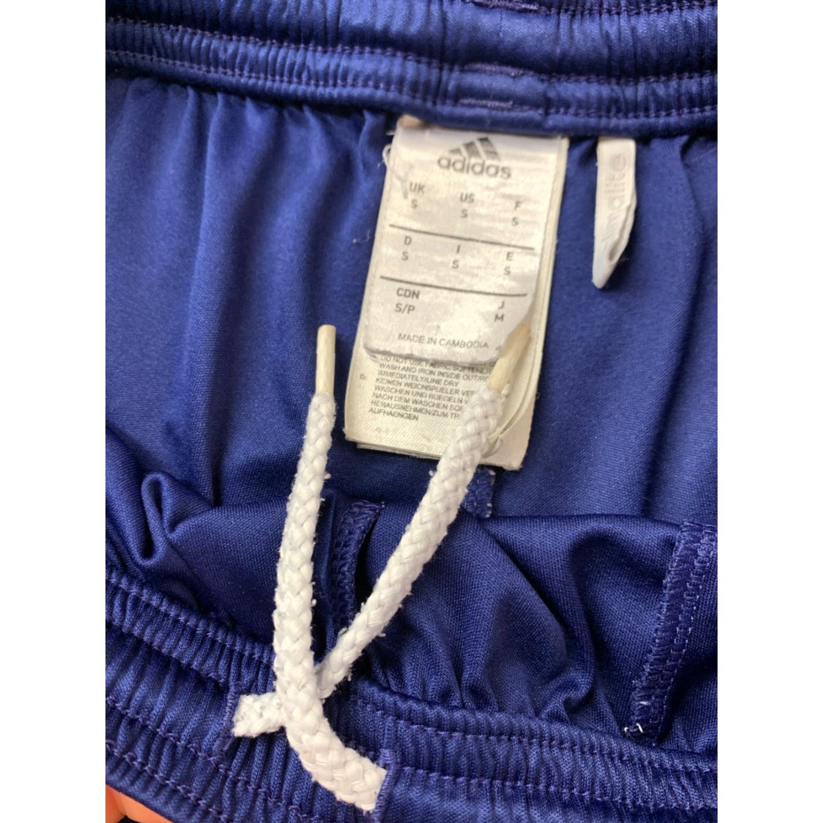 Adidas ADIDAS Nova PERFORMANCE CLIMALITE 2018 ORIGINAL MEN FOOTBALL SHORTS S Navy Blue and White Football Men S Size US 29 - 3 Thumbnail