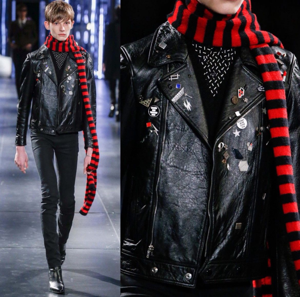 【最終価格】SAINT LAURENT PARIS 15aw L00 44 Hedi Slimane × Saint Laurent Paris 15FW L00 Motorcycle Leather