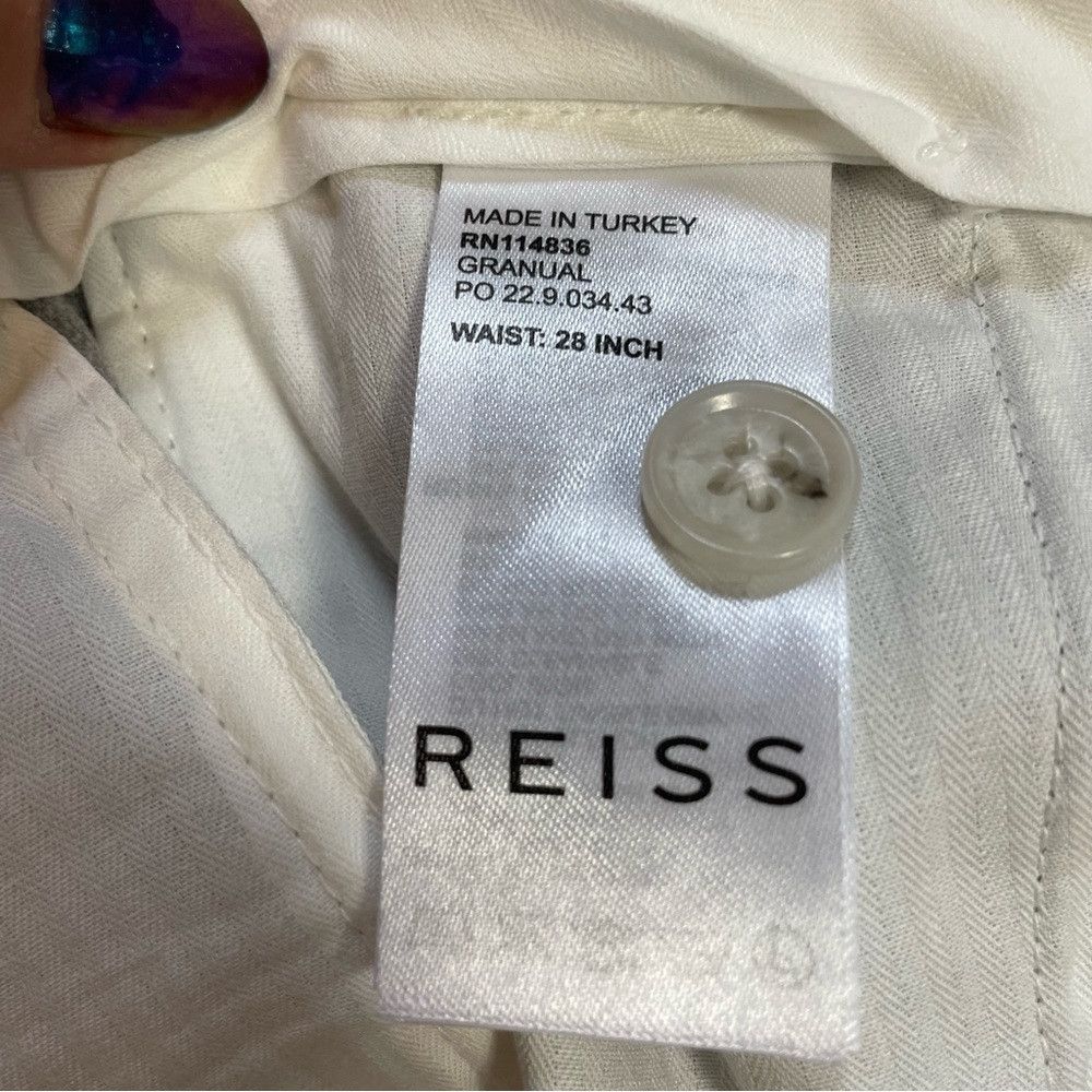 Reiss NWT New Reiss Granual Slim Flannel Leg Soft Grey Trousers P Size US 28 / EU 44 - 7 Thumbnail