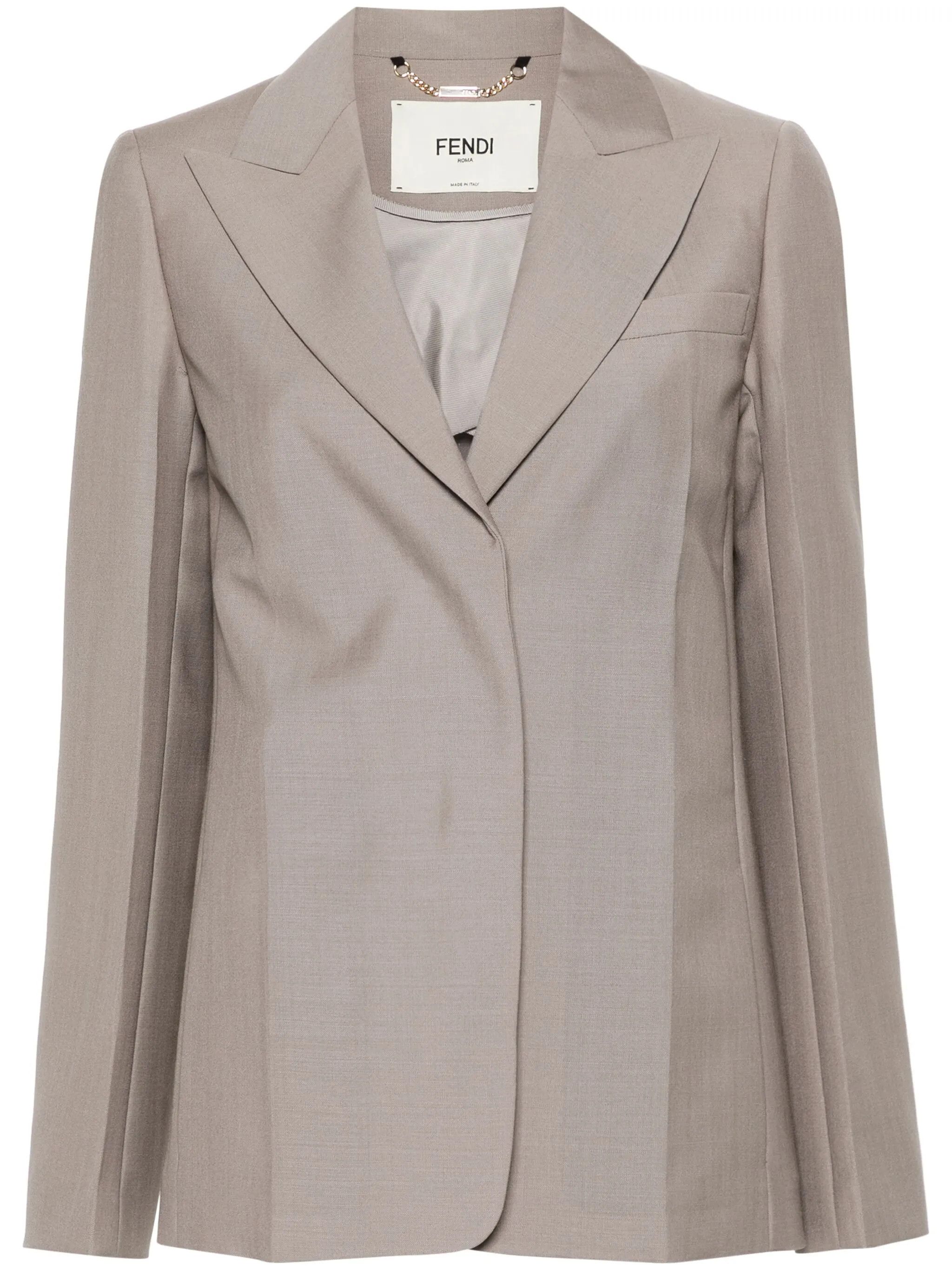 Fendi o1s1wg110525 Blazers in Grey Size M / US 6-8 / IT 42-44 - 1 Thumbnail