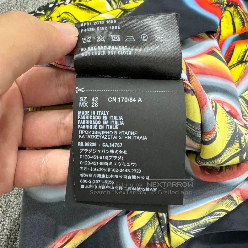 Prada Prada Banana Flame Shirt Short sleeve-zp. Size US L / EU 52-54 / 3 - 6 Thumbnail
