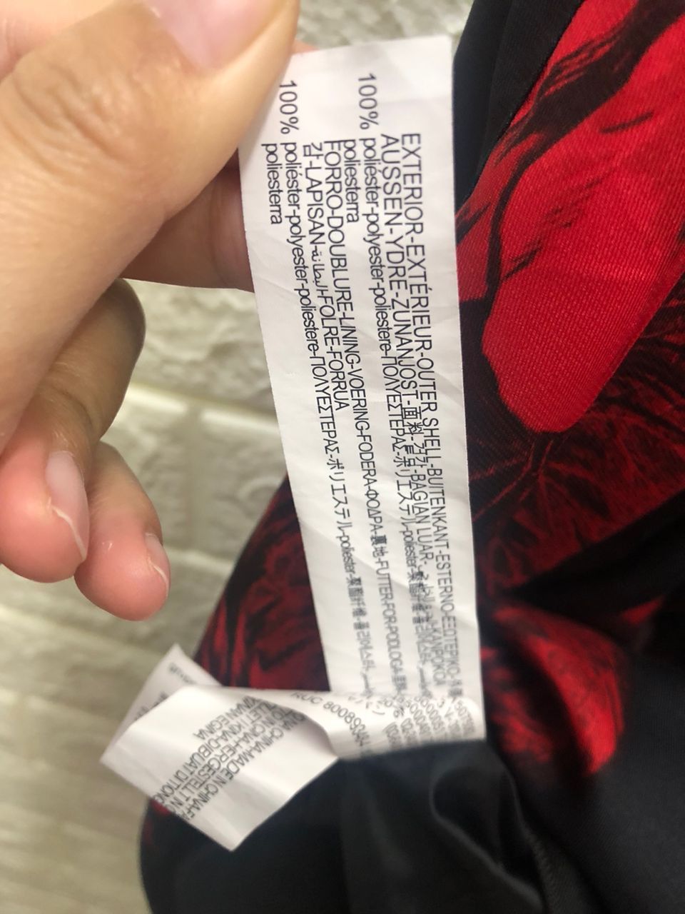 Vintage Zara Jacquard Jacket Bomber Varsity black red flora Size US XL / EU 56 / 4 - 7 Thumbnail