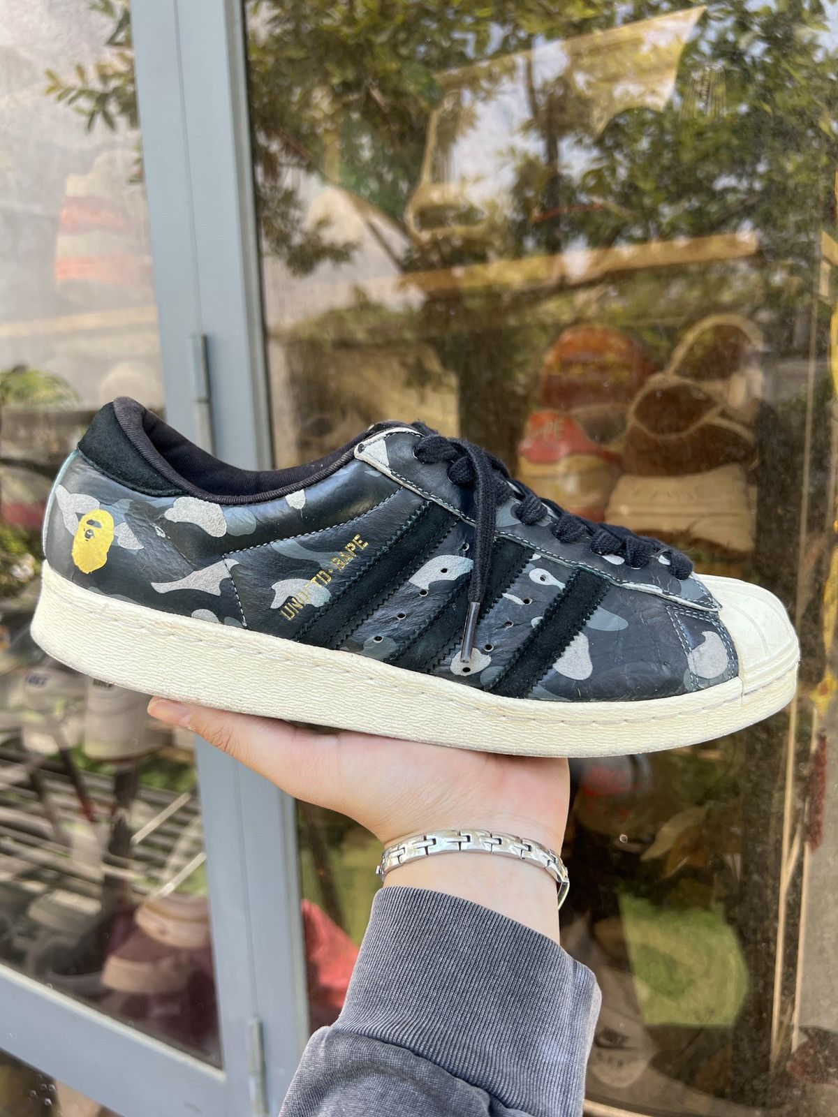 adidas gazelle silver green womens Adidas Superstar 80v UNDFTD X BAPE (White/White)