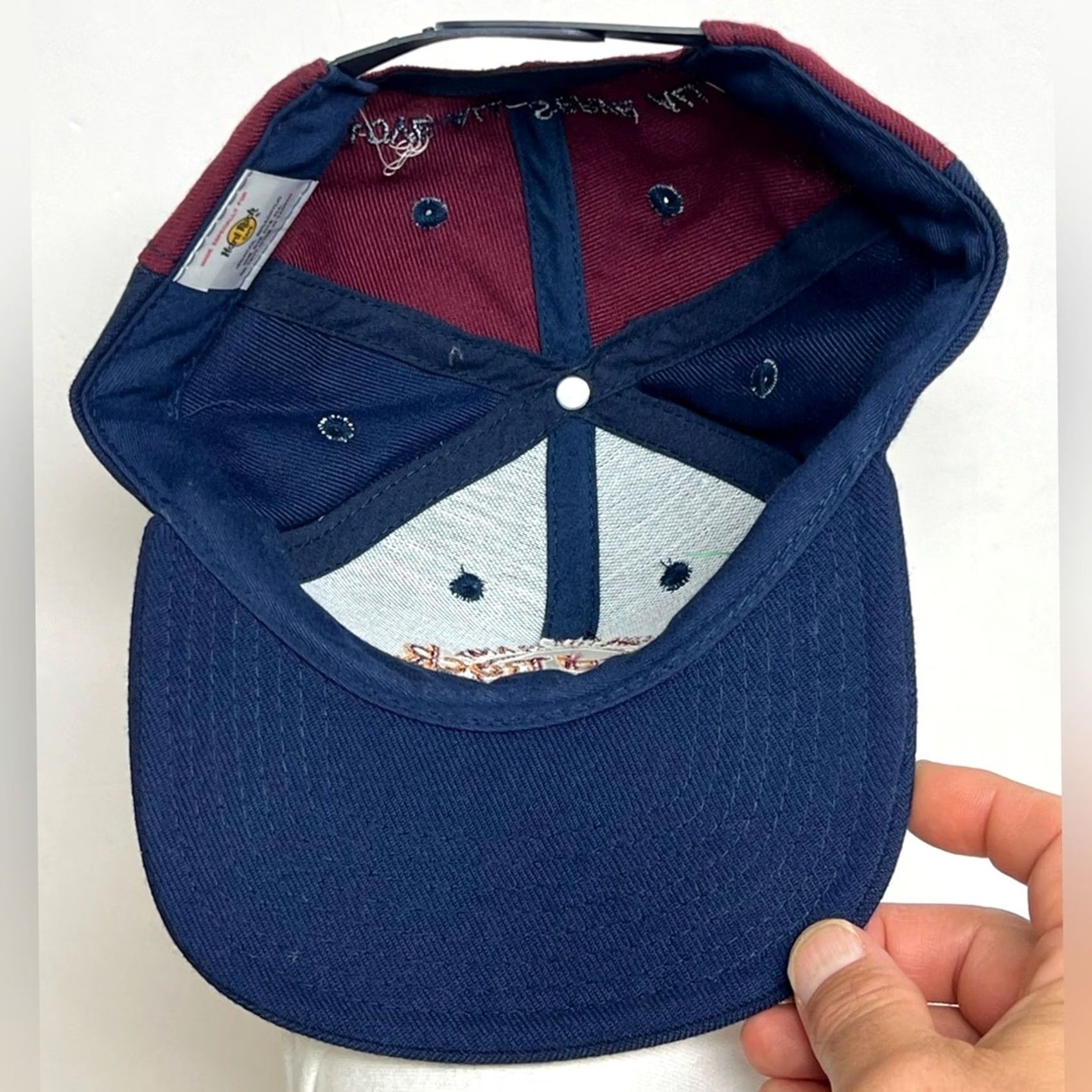 Hard Rock Cafe Hard Rock Cafe Blue Pin Wheel Baseball Cap - Vintage 90s Hat Size ONE SIZE - 4 Thumbnail