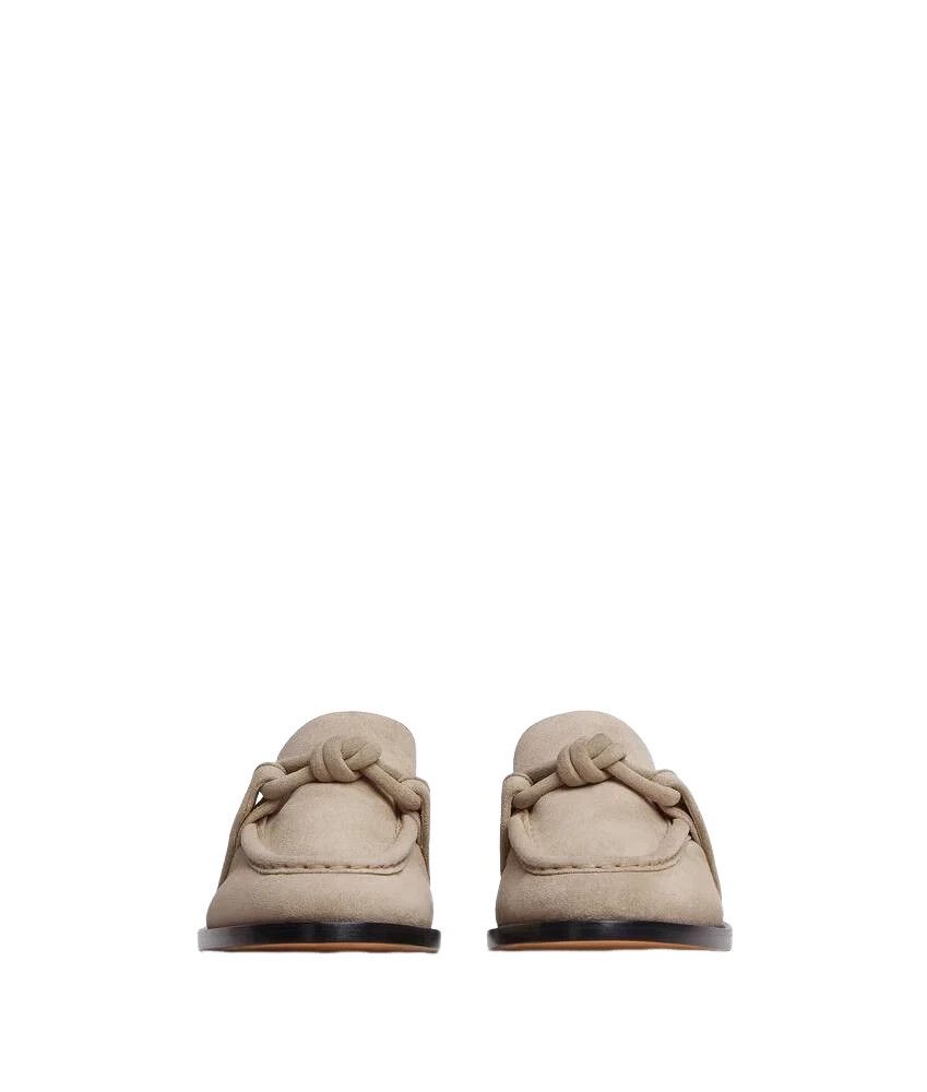 BOTTEGA VENETA Astaire Ecru Suede Loafers New Authentic