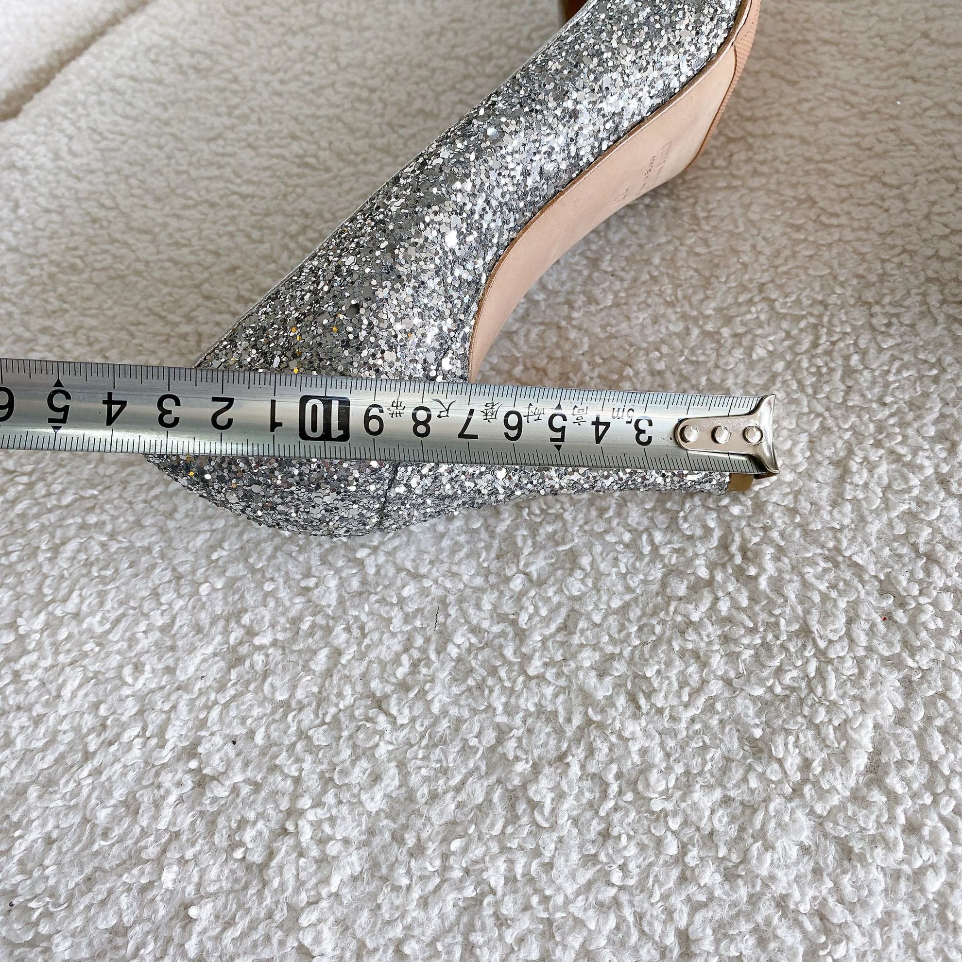Miu Miu MIU MIU Silver Sequin High Heels Women's Size 37 Size US 6.5 / IT 36.5 - 8 Thumbnail