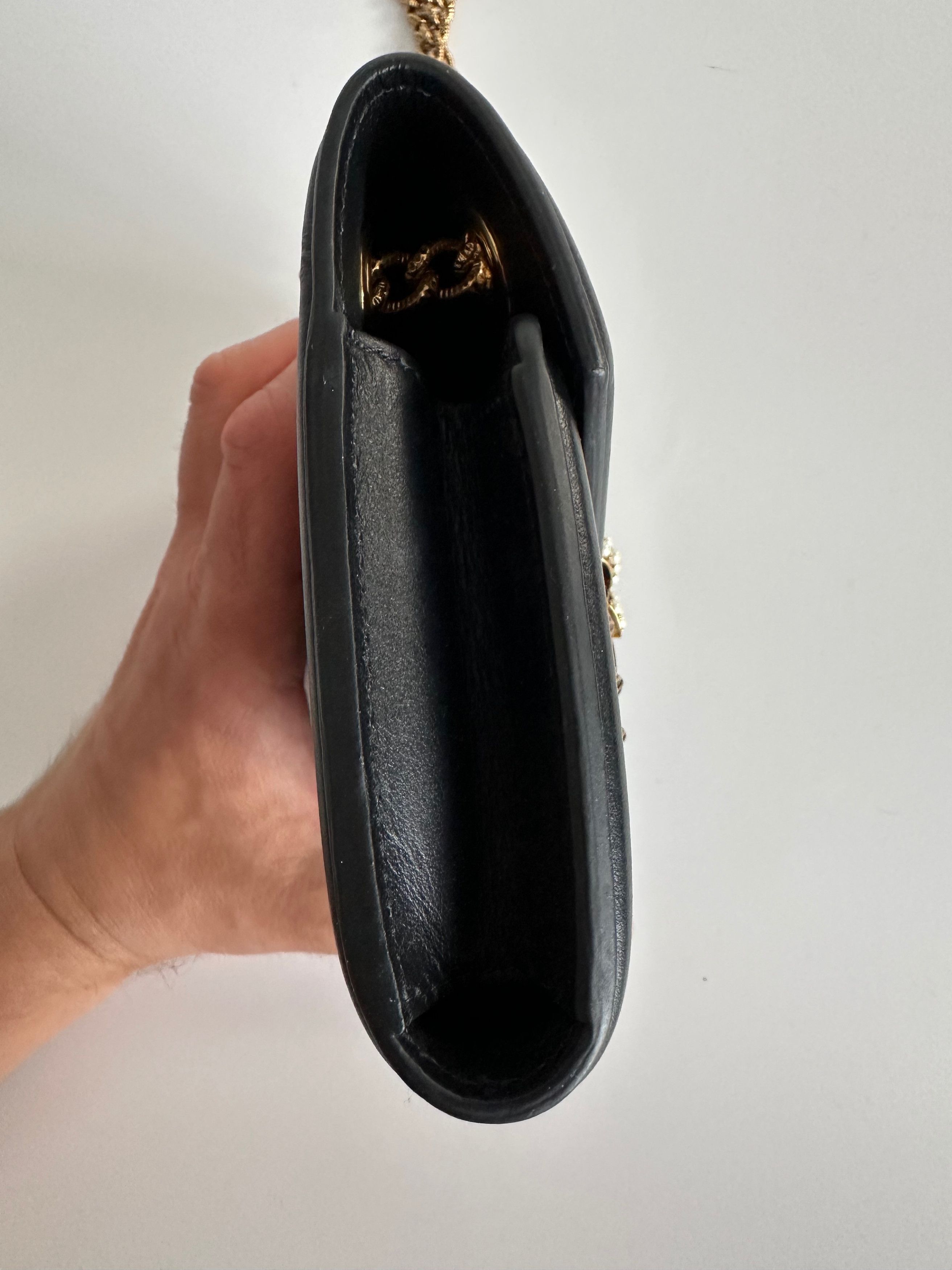 Dolce & Gabbana Dolce & Gabbana Devotion Mini Black Leather Bag Shoulder Size ONE SIZE - 18 Thumbnail