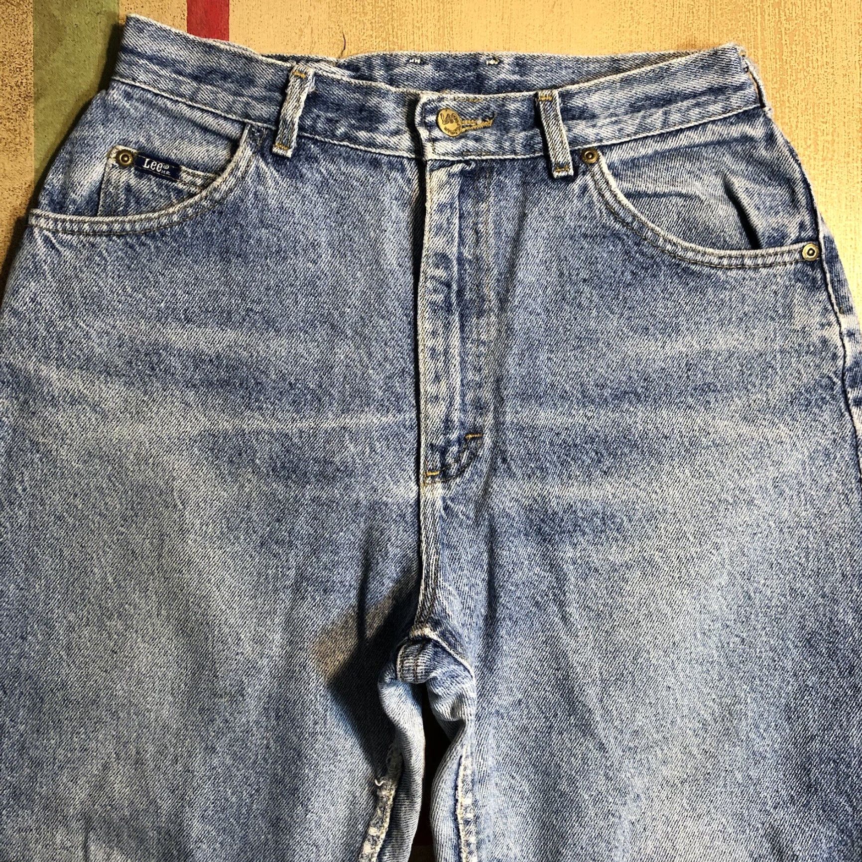 Lee VINTAGE Lee Jeans Womens 12 Petite Blue Denim Tapered High Rise Mom Ladies 80s 90s USA Womens Size 28" / US 6 / IT 42 - 4 Thumbnail