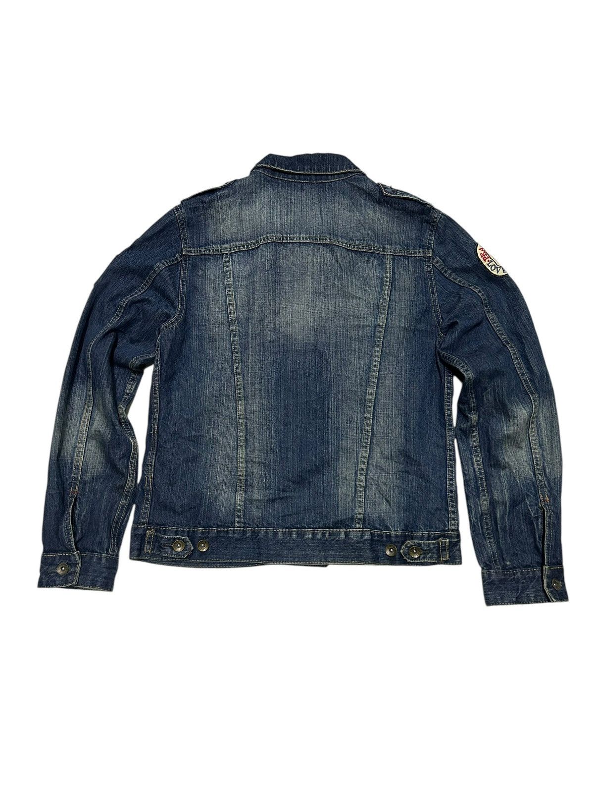 If Six Was Nine × KMRii × Le Grande Bleu (L.G.B.) Semantic Design Punk Style Denim Jacket ☠️☠️ Size US M / EU 48-50 / 2 - 8 Thumbnail