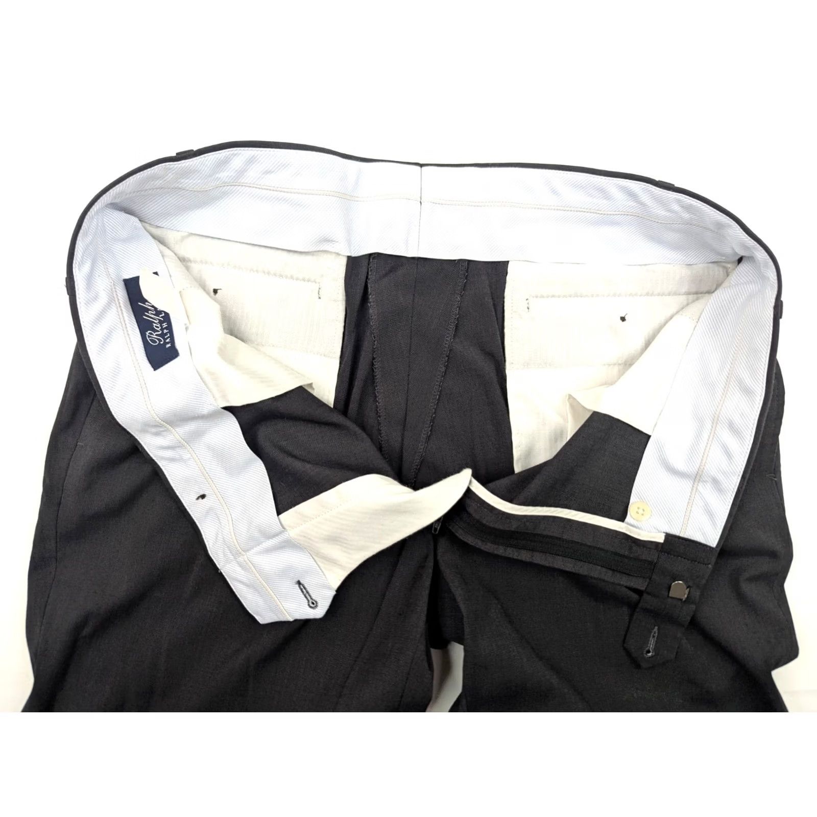 Ralph Lauren RALPH LAUREN Dress Pants Men Gray Flat Front Straight Leg 36x32 Fits 37x32 Size US 37 - 6 Thumbnail