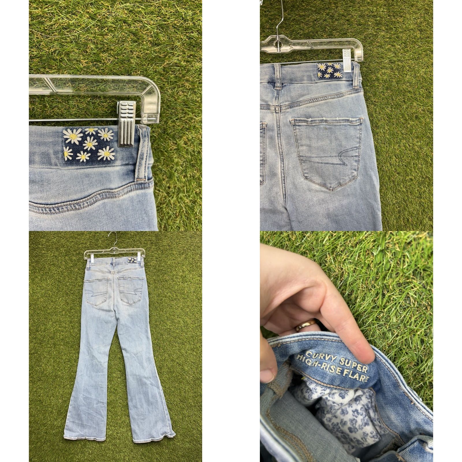 American Eagle Outfitters VINTAGE? No. American Eagle Outfitters Jeans Women 2 Flared High Rise 2 Curvy Next Level Stretch Denim Blue 5-Pocket Regular Waist 26in 29in Inseam Size 26" / US 2 / IT 38 - 8 Thumbnail