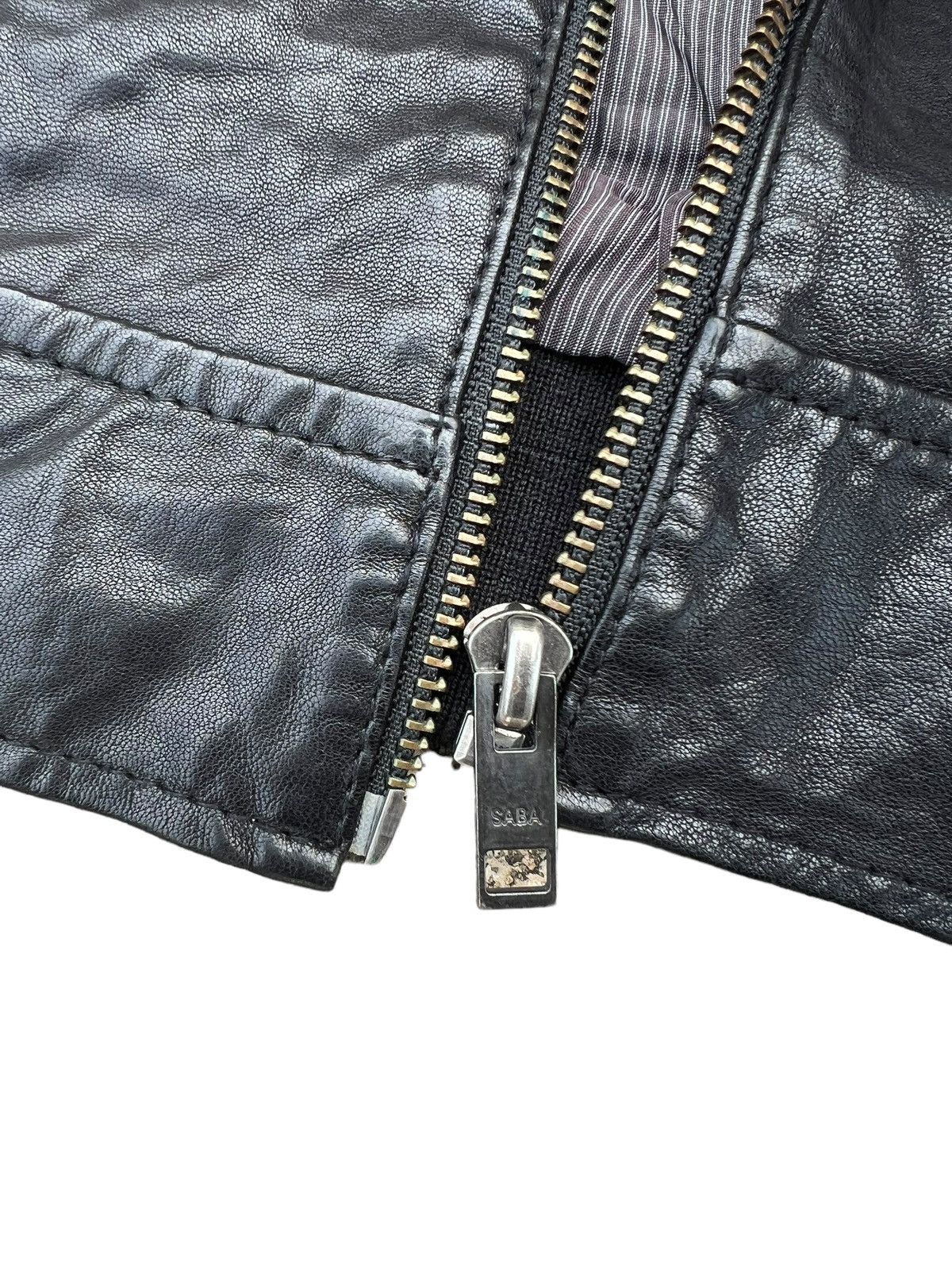 Saba Mens SABA MW10075 Lamb Leather Racer Jacket Size US S / EU 44-46 / 1 - 10 Thumbnail