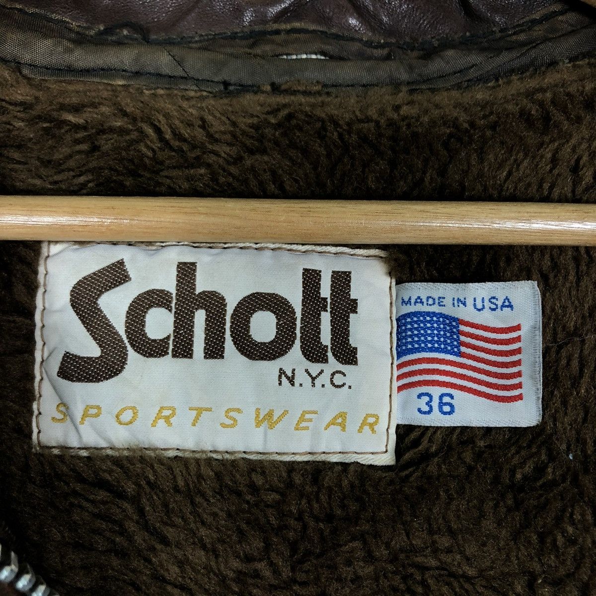 Schott 🔥VINTAGE SCHOTT LEATHER TANK TOP JACKET MADE IN USA Size US M / EU 48-50 / 2 - 17 Thumbnail