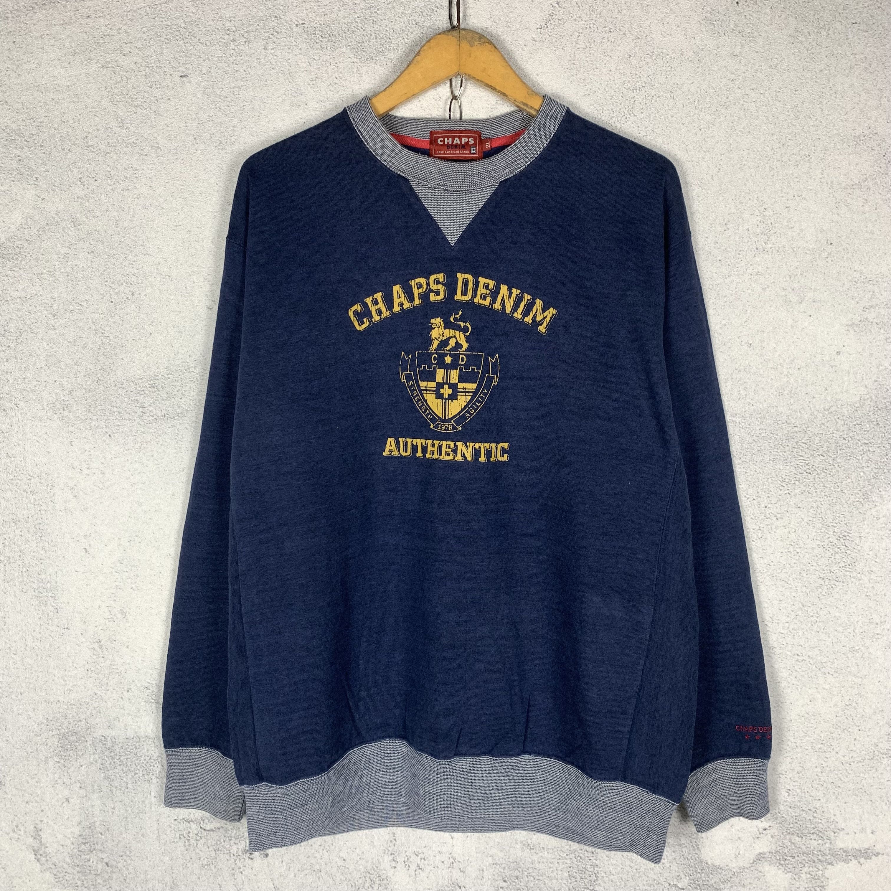 Chaps Ralph Lauren Chaps Denim Authentic Sweatshirt Crewneck Size US XL / EU 56 / 4 - 1 Thumbnail