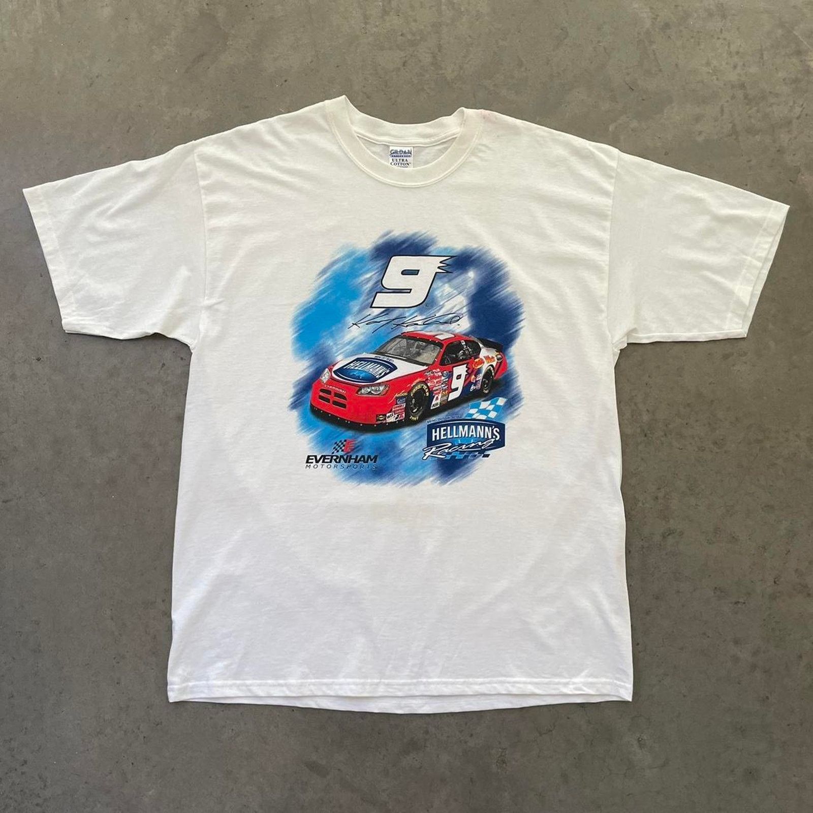 NASCAR Vintage Hellman’s Racing NASCAR White Graphic T-shirt Size US XL / EU 56 / 4 - 1 Thumbnail