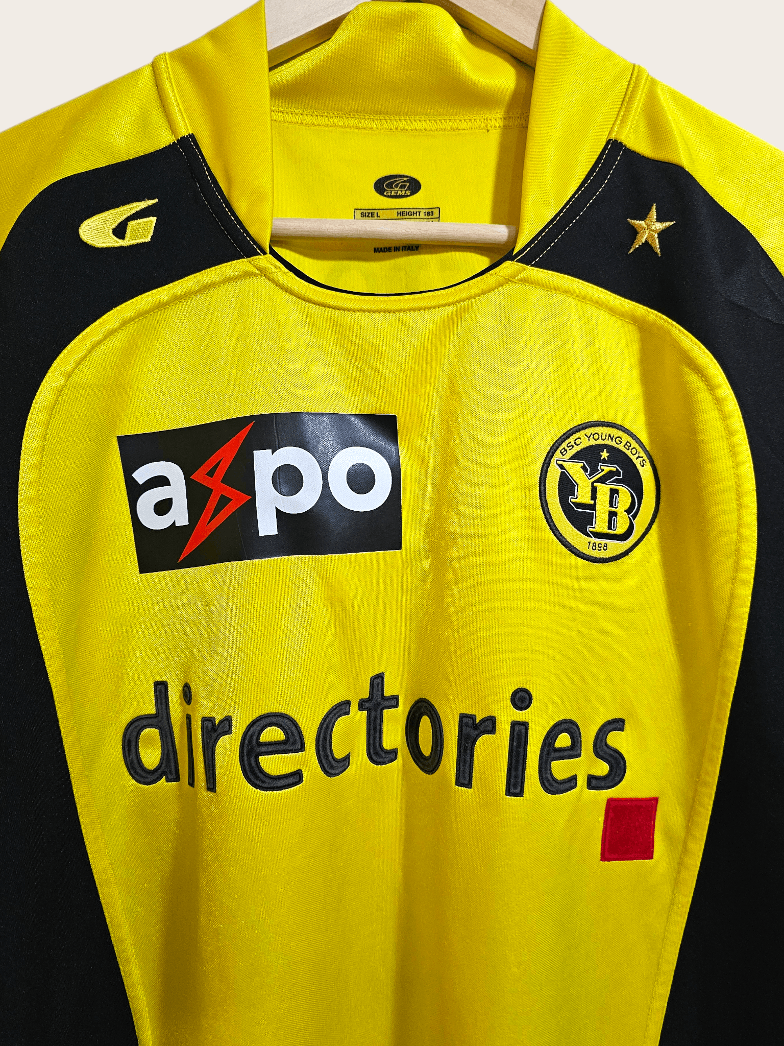 Vintage Young Boys 2005-06 Matchworn Christian Schwegler #13 Jersey Size US L / EU 52-54 / 3 - 2 Thumbnail