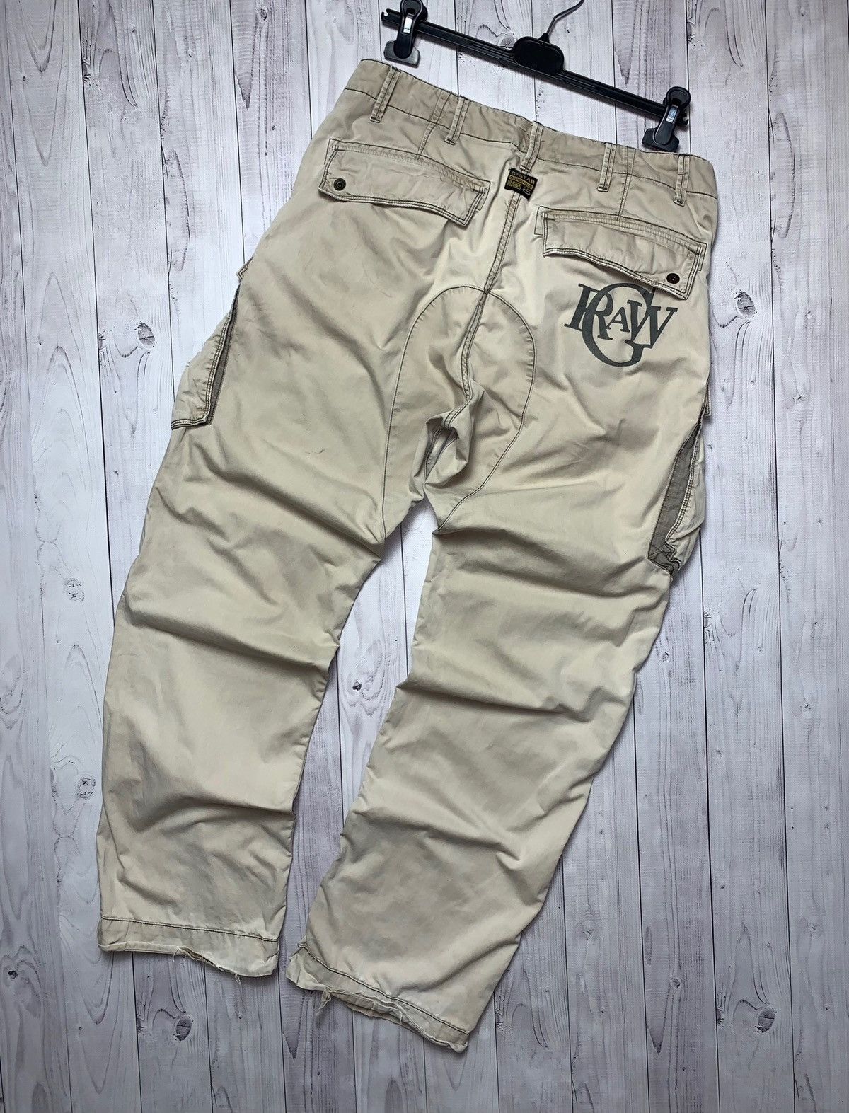 G-Star Vintage G Star Raw cargo pants multi pocket distressed Y2K Size US 33 - 12 Thumbnail