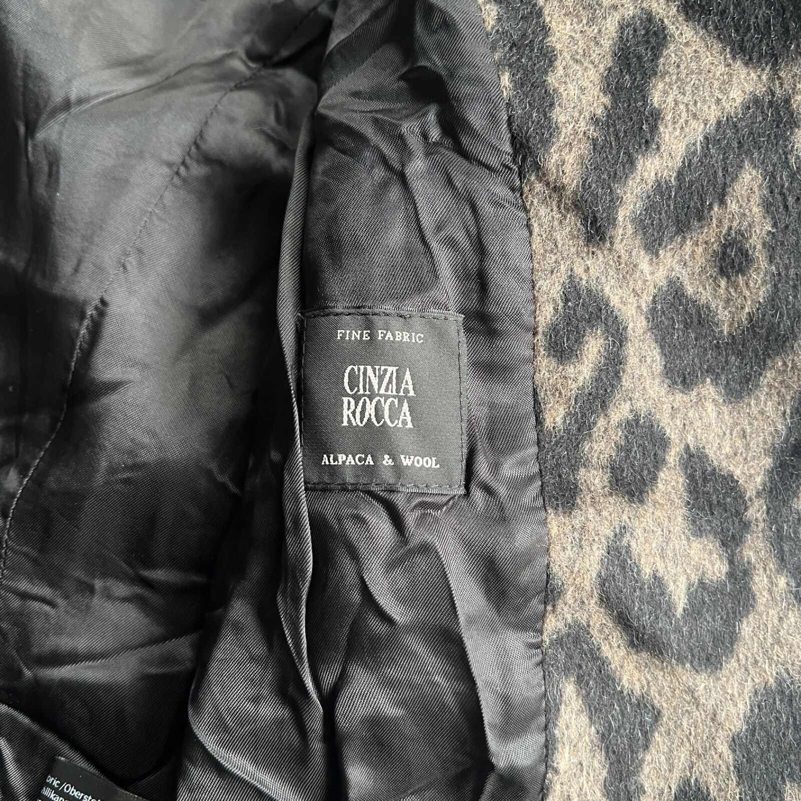 Cinzia Rocca Cinzia Rocca Alpaca Wool Leopard Pattern Coat 8714AC Size M / US 6-8 / IT 42-44 - 5 Thumbnail