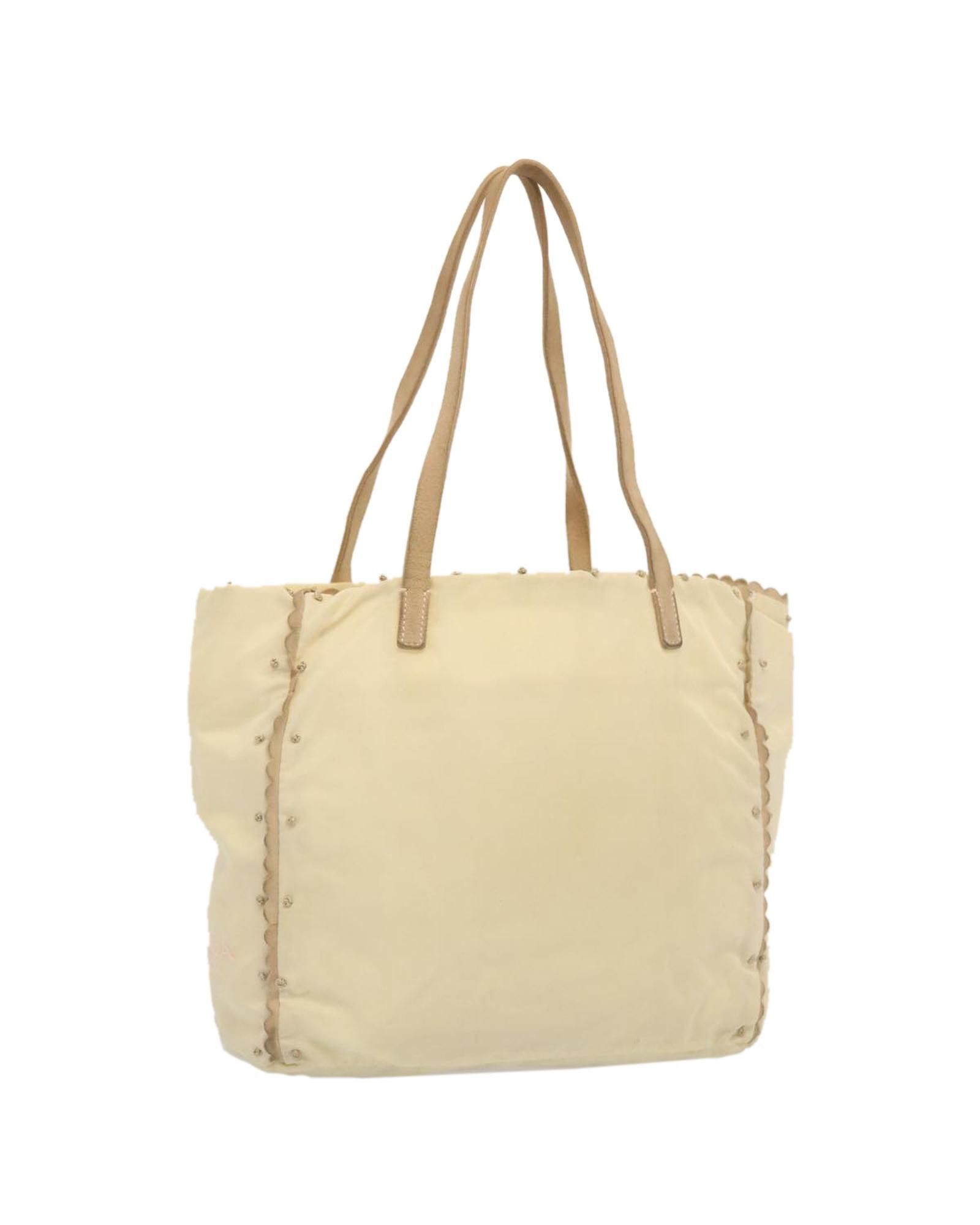 image of Prada Beige Synthetic Shoulder Bag, Women's