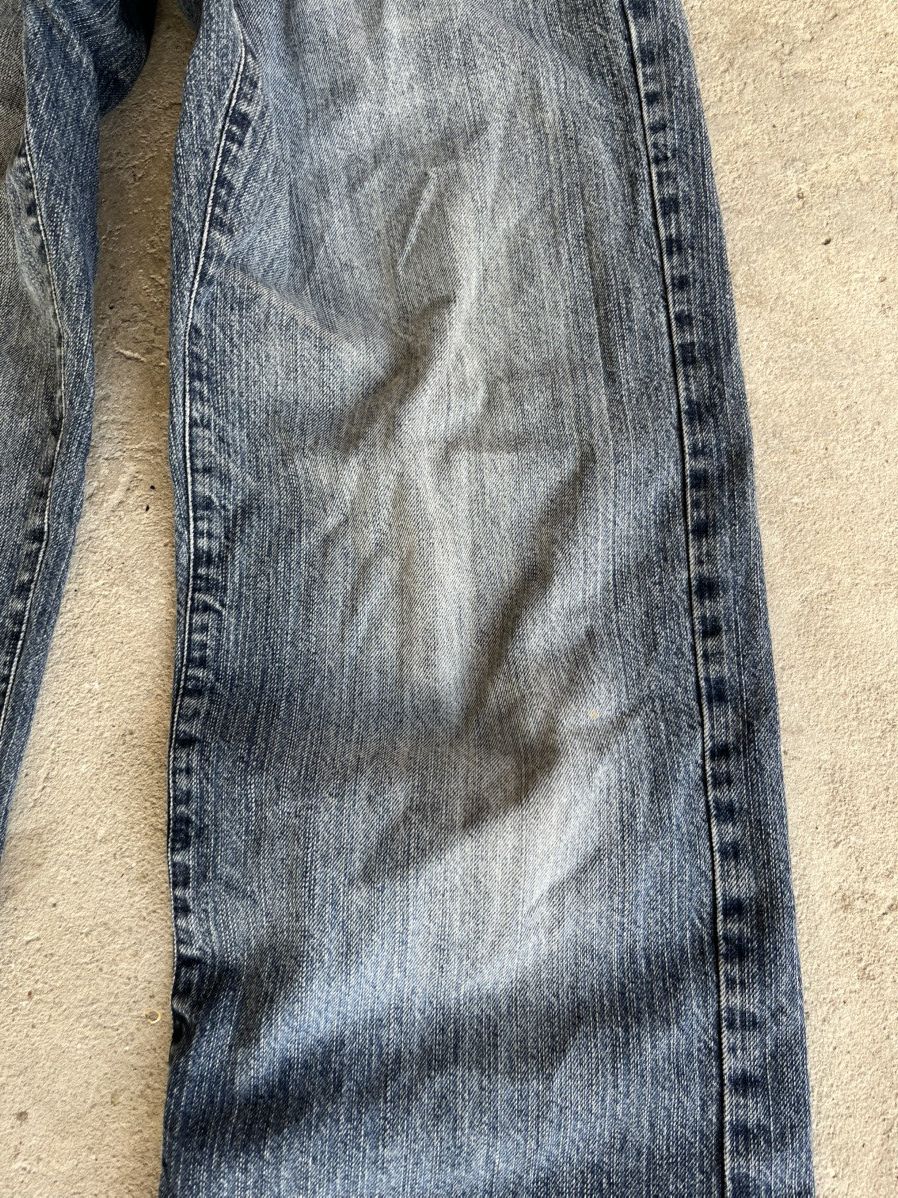 If Six Was Nine × Japanese Brand × Le Grande Bleu (L.G.B.) Faded Thrashed Crash Denim Pants Jeans like Rick Owens Y2K Size US 33 - 11 Thumbnail