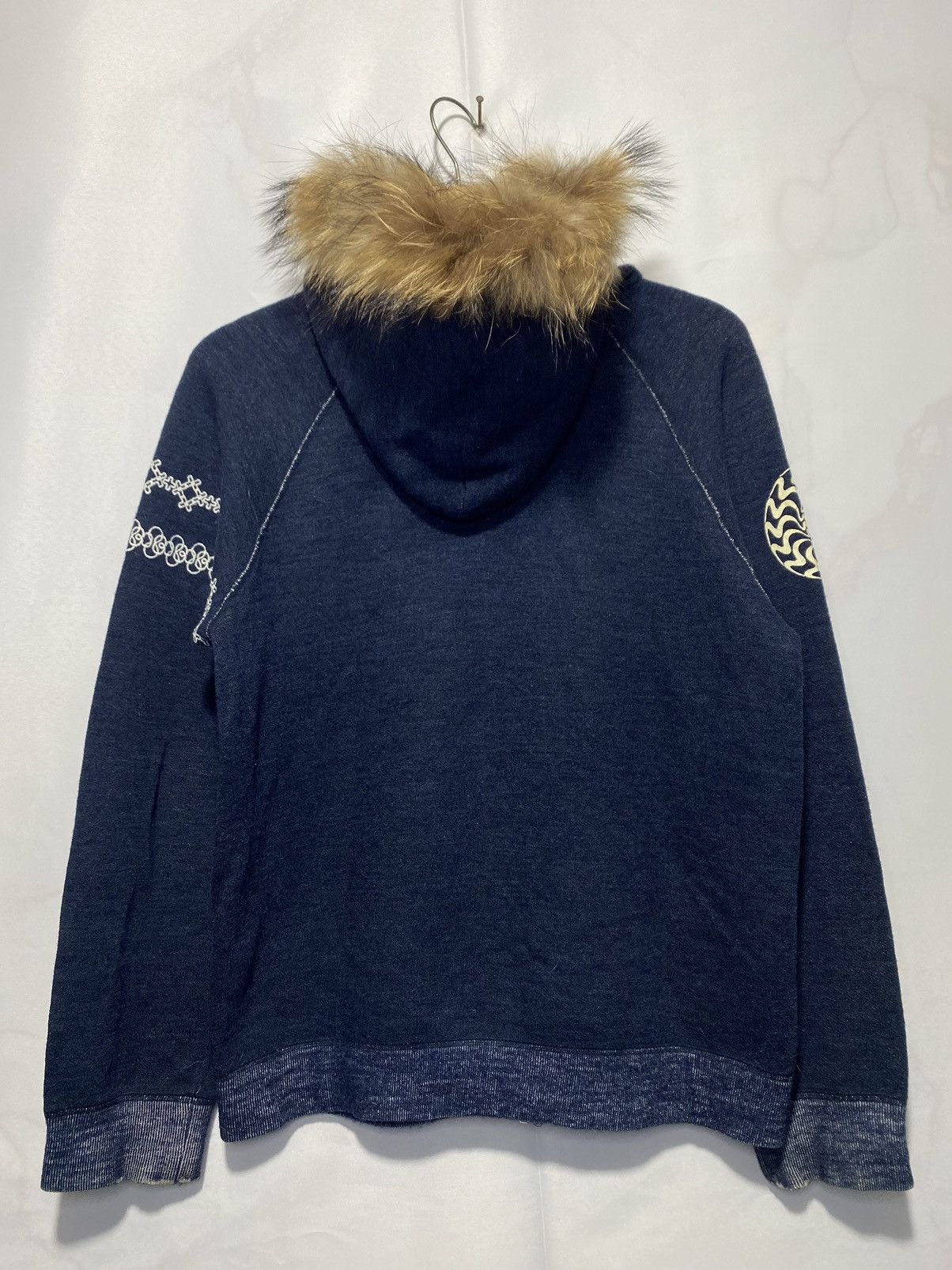 Japanese Brand Ozone Rocks indigo blue fur hoodie Size US M / EU 48-50 / 2 - 15 Thumbnail