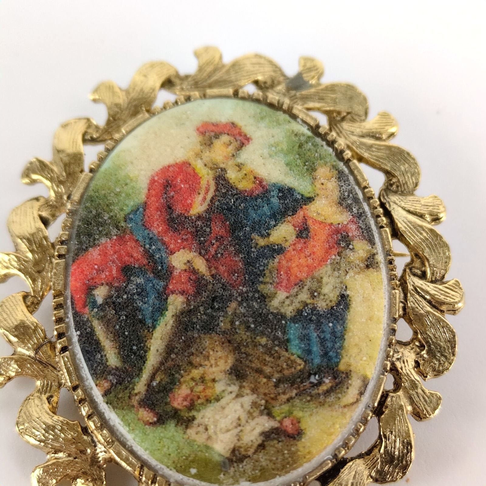Vintage Victorian Revival Portrait Sugar Cameo Brooch Pin Pendant Size ONE SIZE - 2 Thumbnail