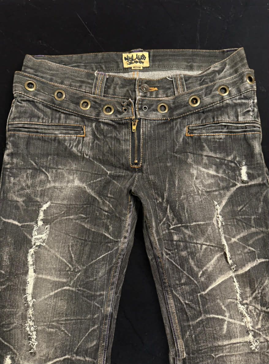 Japanese Brand Nylaus Double Waisted denim Size US 32 / EU 48 - 4 Thumbnail
