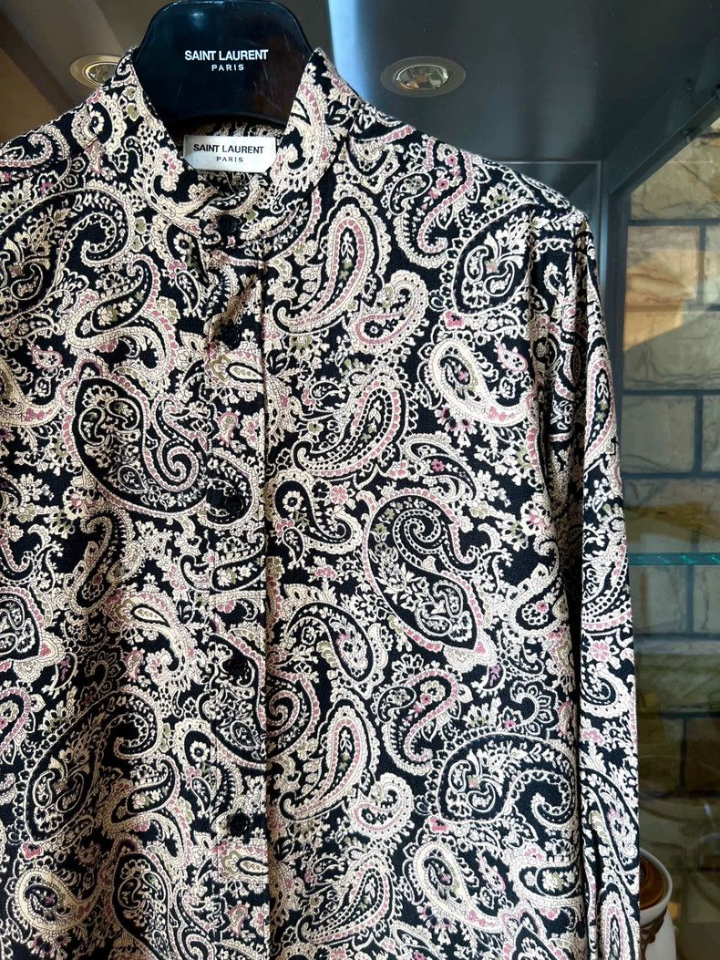 Yves Saint Laurent saint laurent size 38 15ss Paisley Cameo Shirt 2501-Nextarr Size US M / EU 48-50 / 2 - 2 Thumbnail