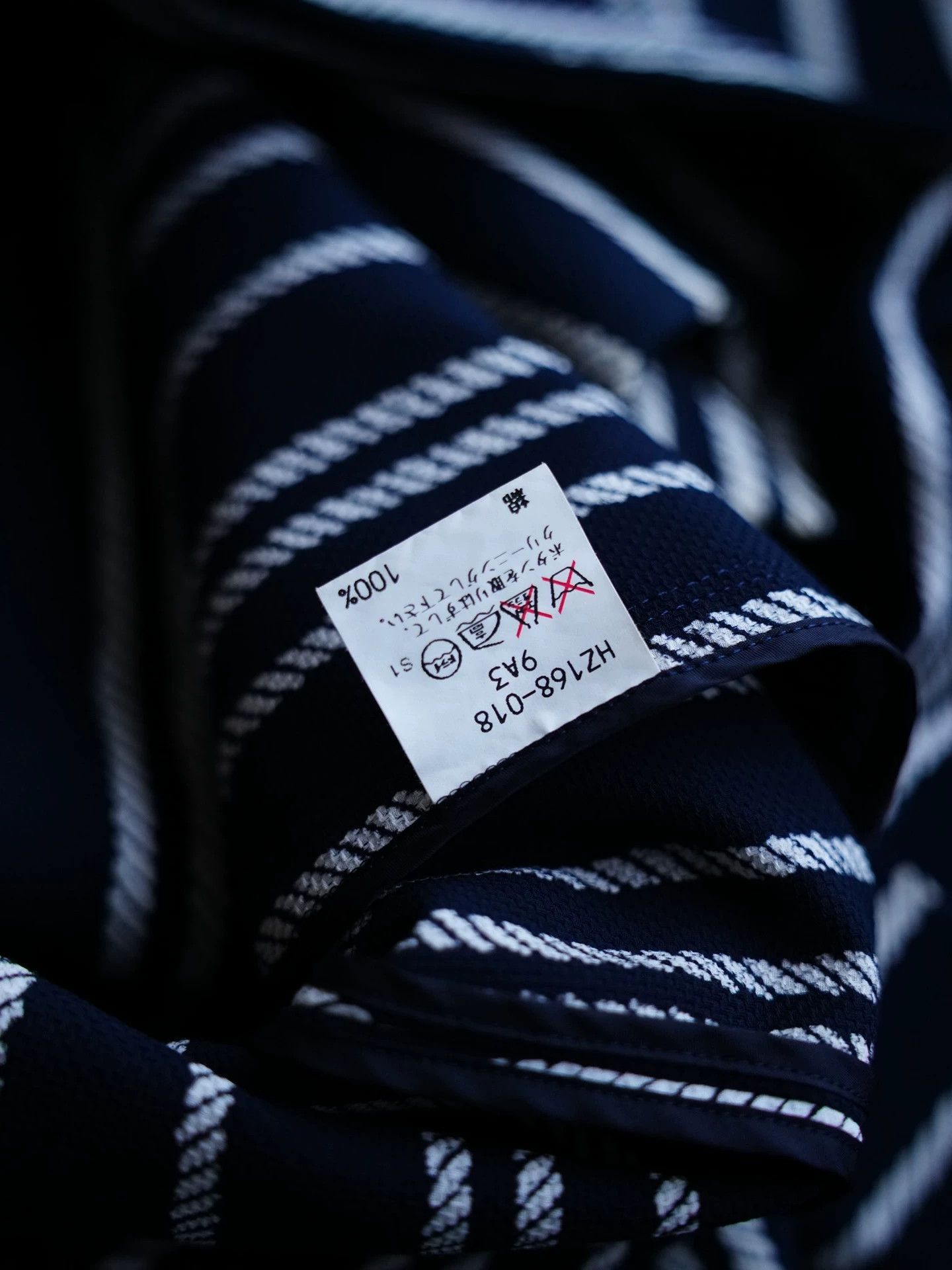 Yves Saint Laurent YSL Vintage Cotton Vertical Stripe Blazer Navy Size XS / US 0-2 / IT 36-38 - 6 Thumbnail