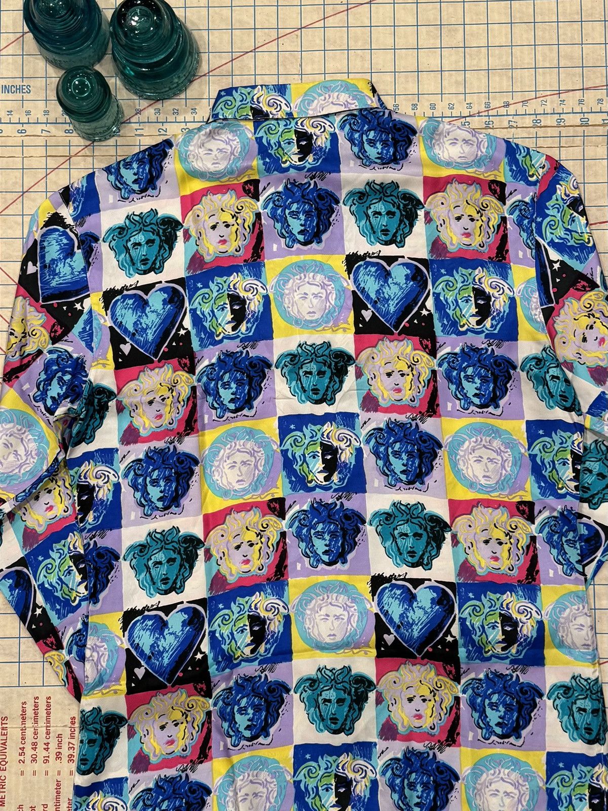 Versace Vintage Gianni Versace Warhol Style Silk Button Up Shirt Med Size US M / EU 48-50 / 2 - 12 Thumbnail