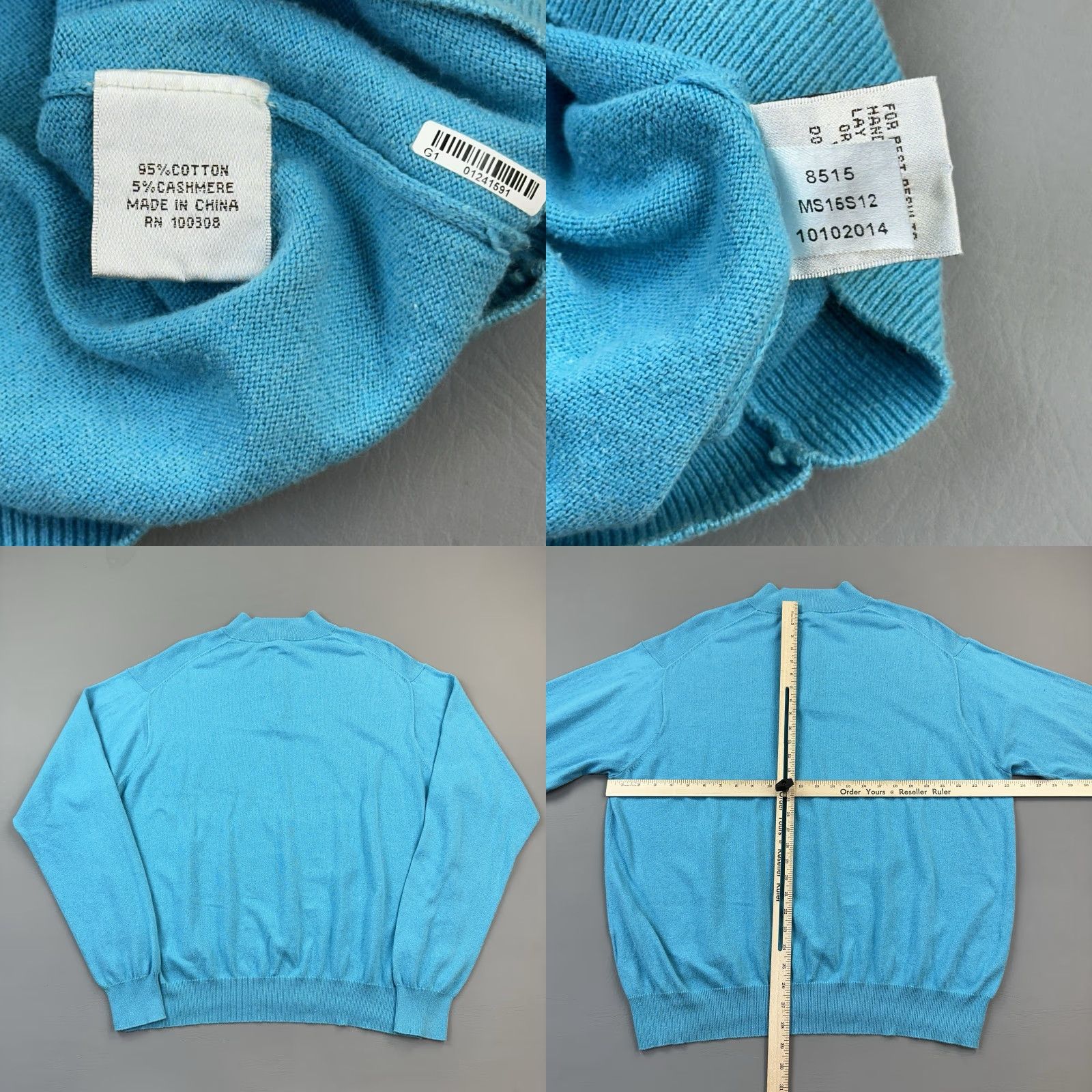 Peter Millar Peter Millar Sweater Mens 2XL Blue Cotton Cashmere 1/4 Zip Pullover Golf Preppy Size US XXL / EU 58 / 5 - 8 Thumbnail