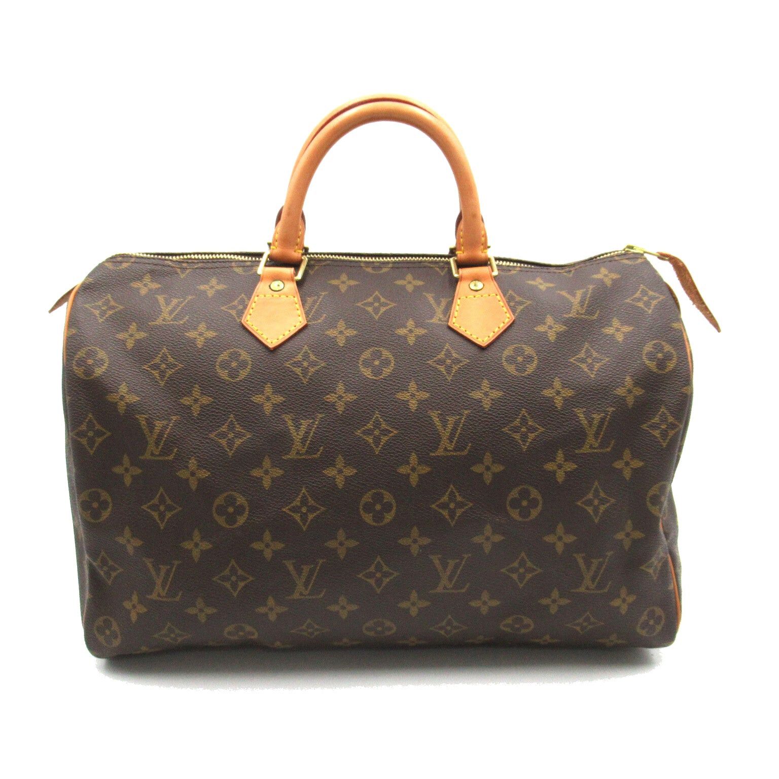 Louis Vuitton Louis Vuitton Speedy 35 Handbag Canvas Monogram Brown Size ONE SIZE - 1 Thumbnail