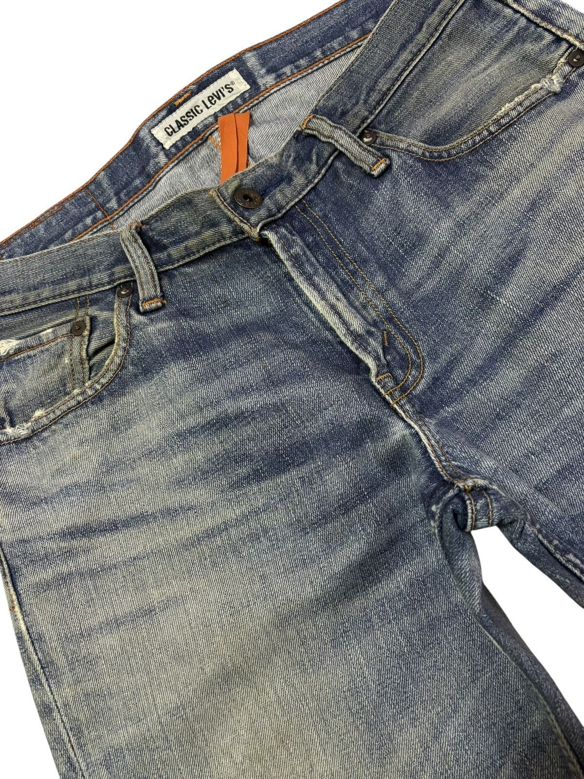 Levi's Vtg 90s Levis 502 Orange Tag Distressed Jeans Size US 32 / EU 48 - 4 Thumbnail