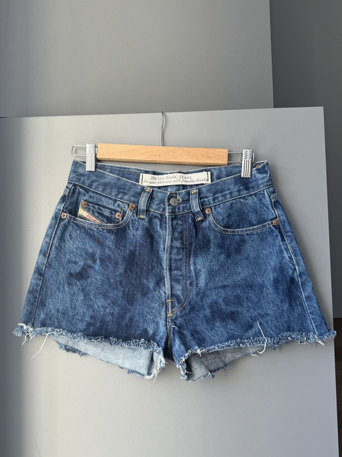 Diesel × Vintage Diesel Washed Blue Basic Jeans Shorts Size 30" / US 8 / IT 44 - 1 Thumbnail