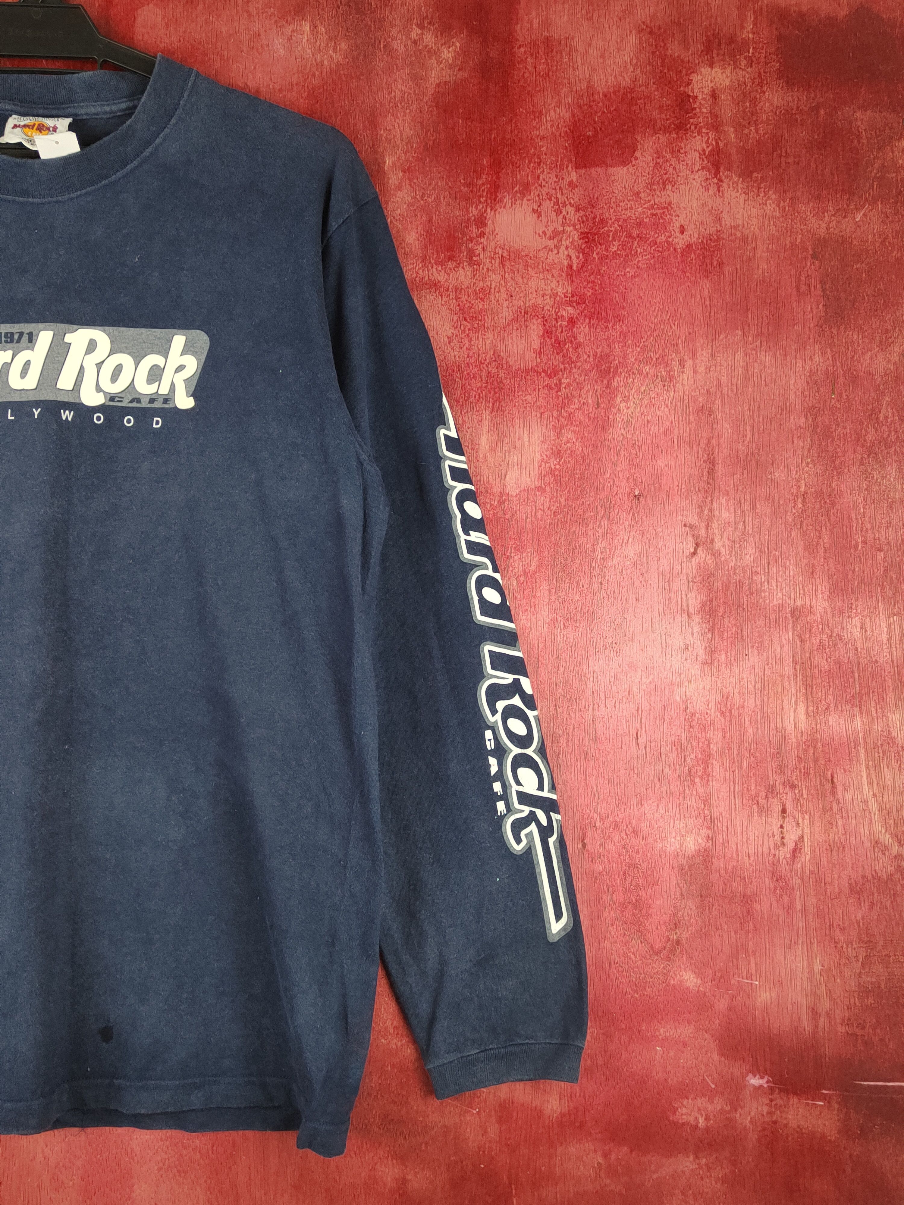 Hard Rock Cafe Hard Rock Cafe Hollywood Dark Blue Shirts vintage #S1490 Size US M / EU 48-50 / 2 - 7 Thumbnail