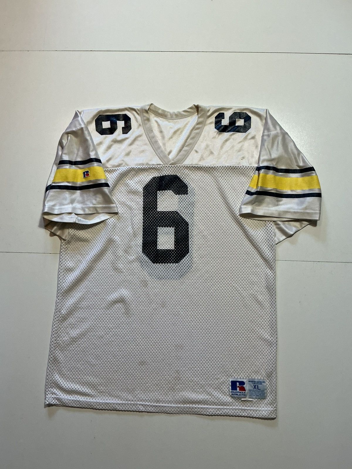 Russell Athletic Vintage 90s Russell Athletic Made In USA Football Jersey Size US XL / EU 56 / 4 - 1 Thumbnail
