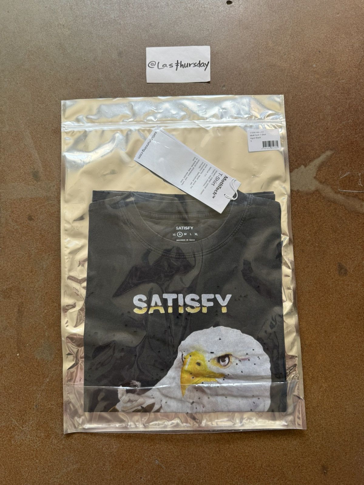 Satisfy Satisfy Eagle Harley MothTech Tee Aged Black Small Size US S / EU 44-46 / 1 - 3 Thumbnail