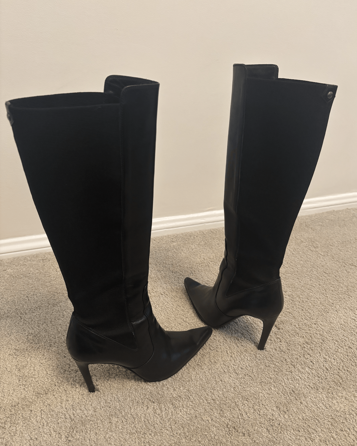 Yves Saint Laurent Yves Saint Laurent Black Leather Boots Stiletto Vintage Size US 6.5 / IT 36.5 - 4 Thumbnail